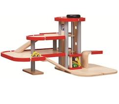 Jouet-Jeux d'imagination-Véhicules, garages, circuits et trains-Garage parking en bois