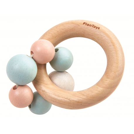 Plan Toys - Hochet Perles Pastel Beige