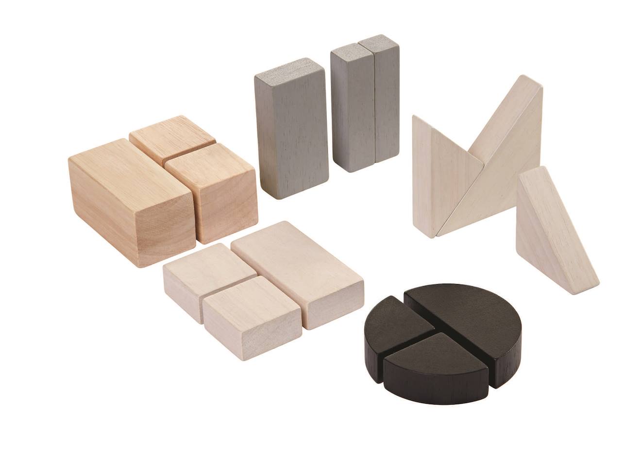 Plan Toys - Blocs Fraction Gris