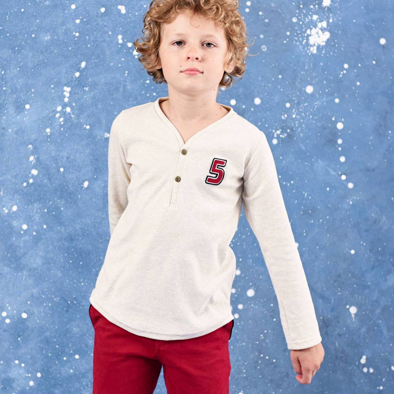 T-shirt Manches Longues Coton Jersey Elvis Beige