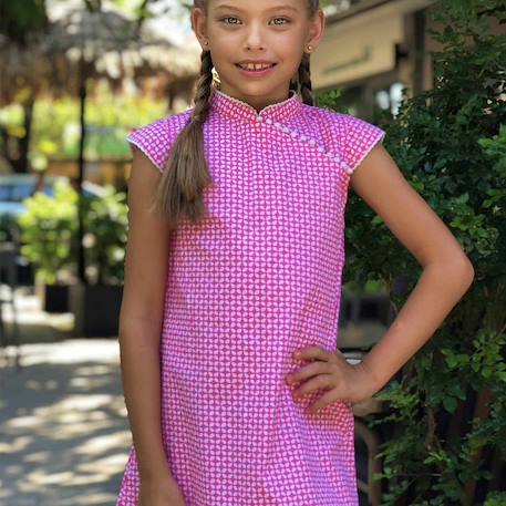 Fille-Robe chinoise   coton    annam