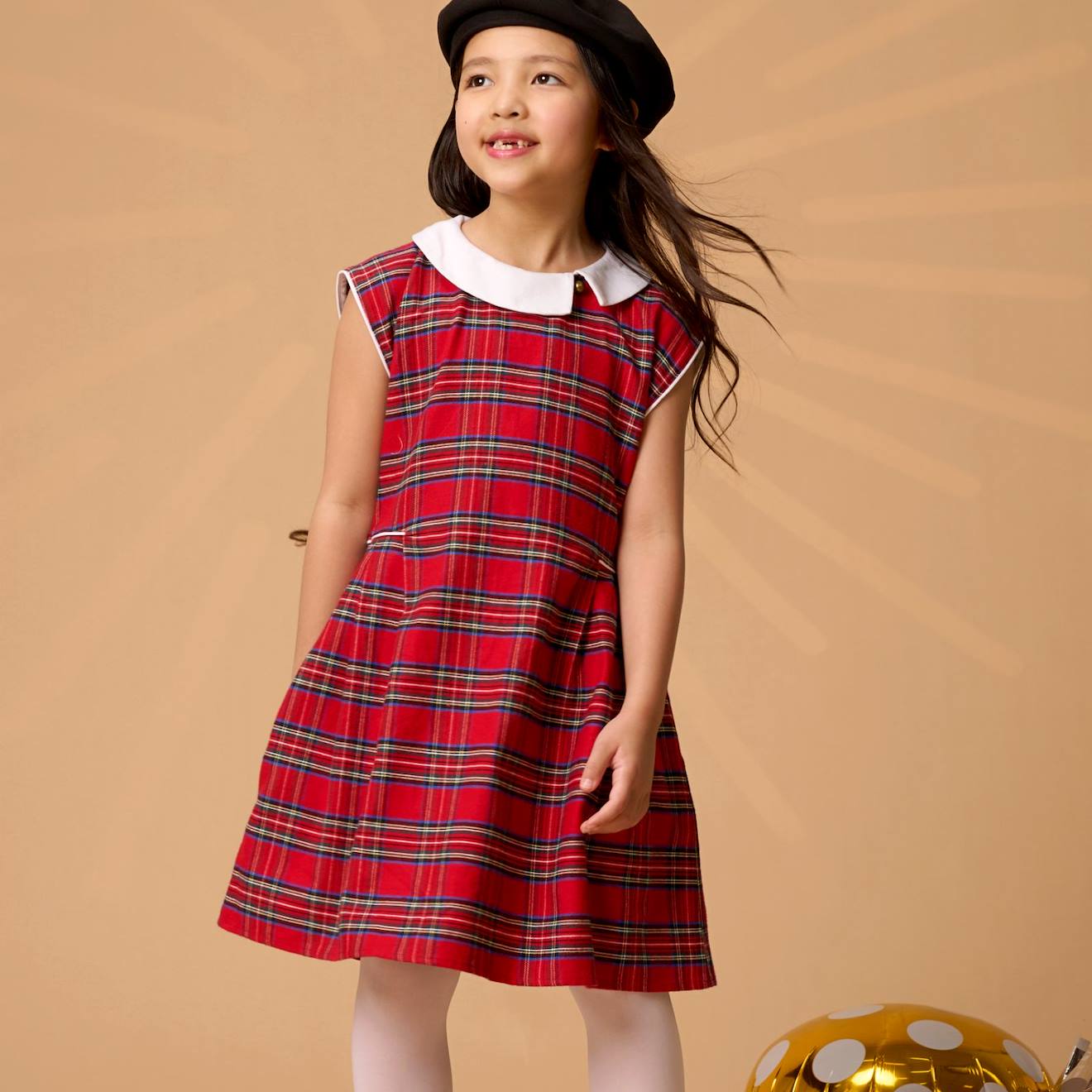 Robe De Noël Carreaux Tartan Edimbourgh Rouge Vert