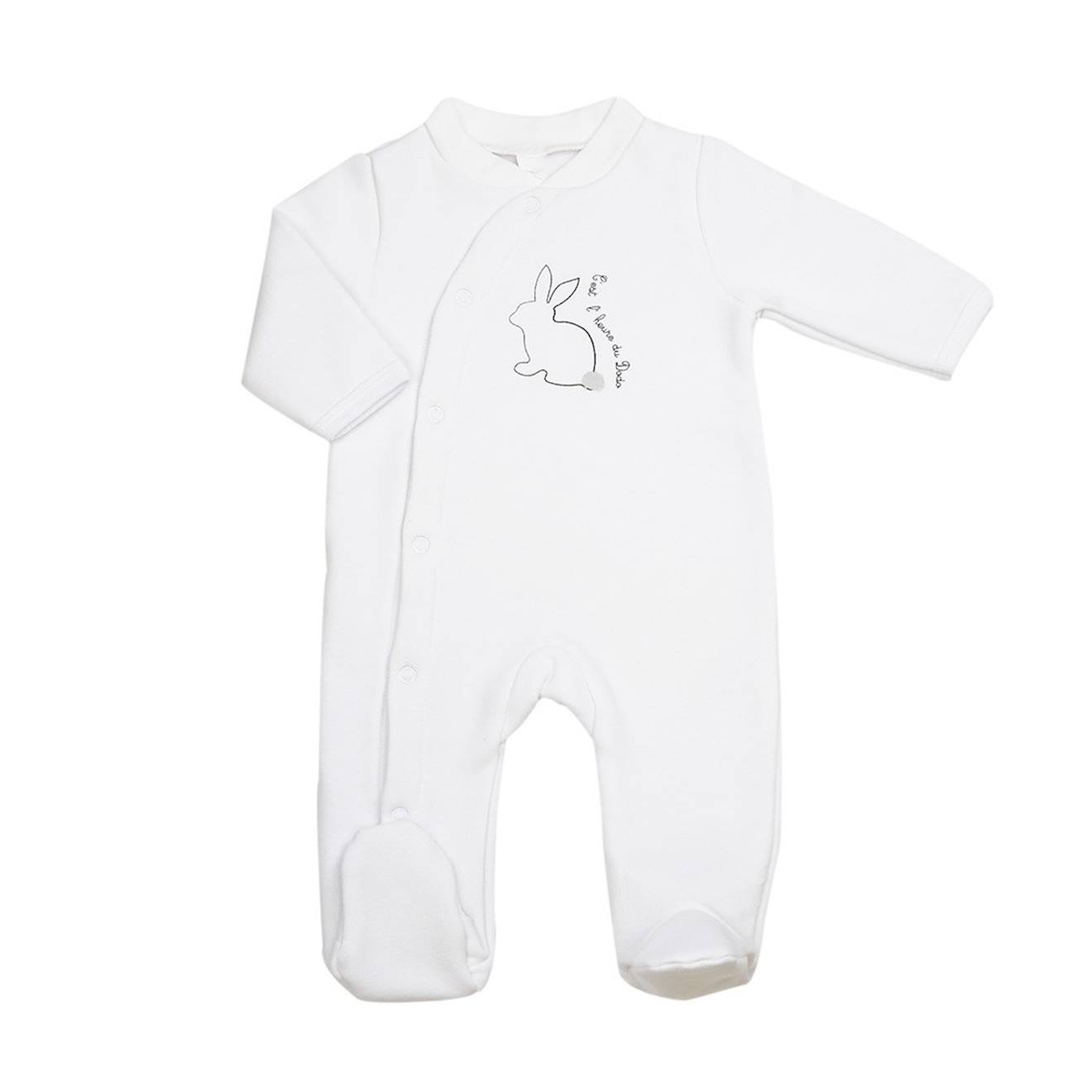 Dors Bien Naissance En Molleton Blanc