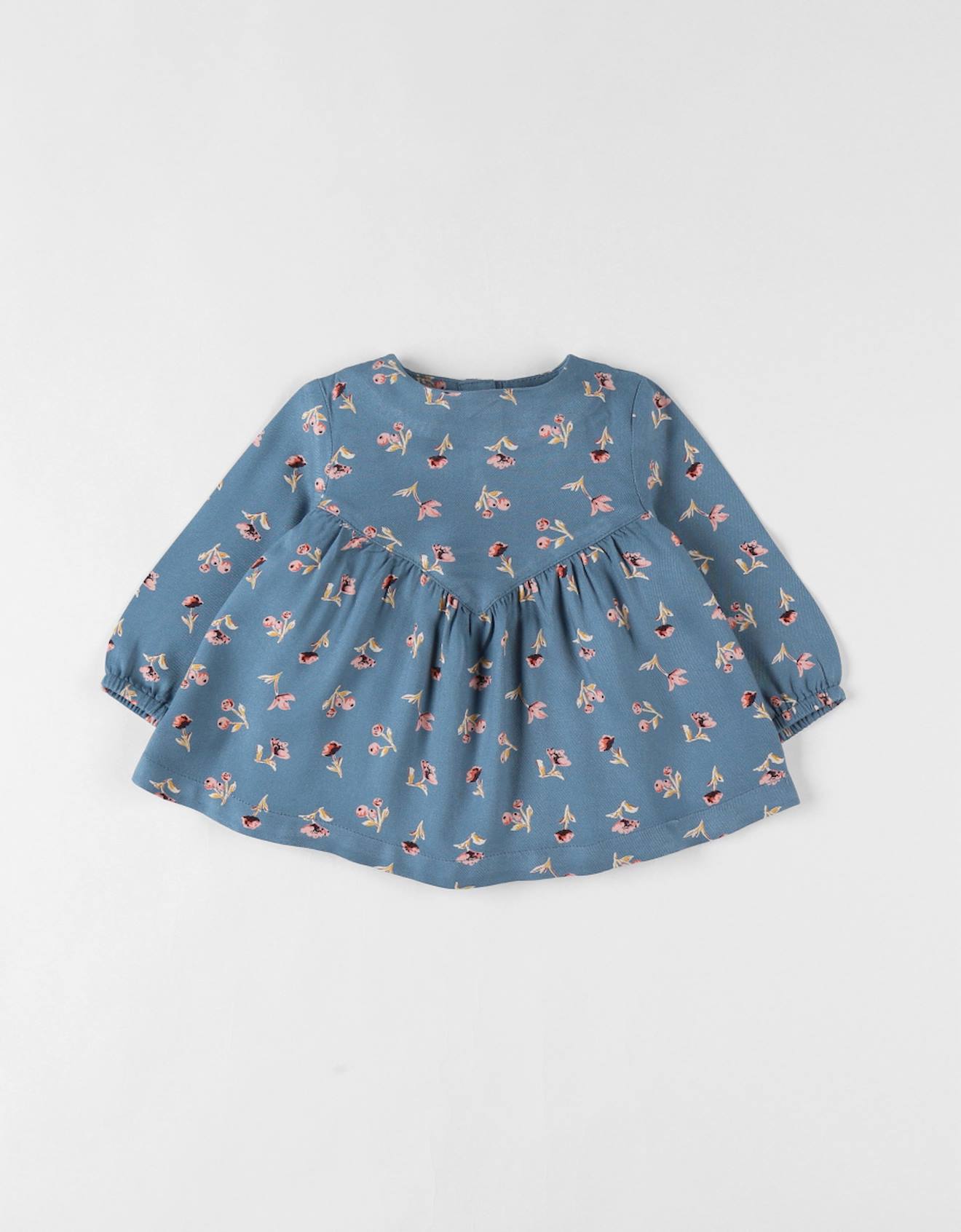 Blouse Imprimé Fleuri Bleu
