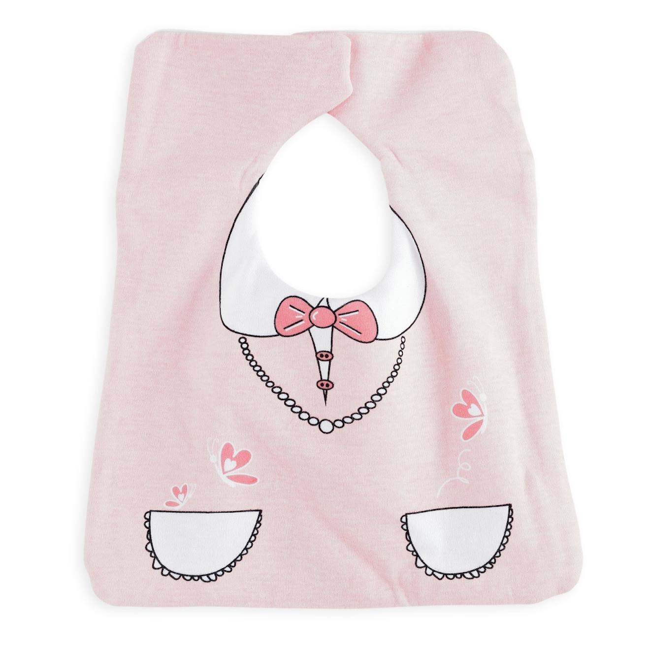 Bavoir Avec Attache Scratch Modèle Mistinguette Rose