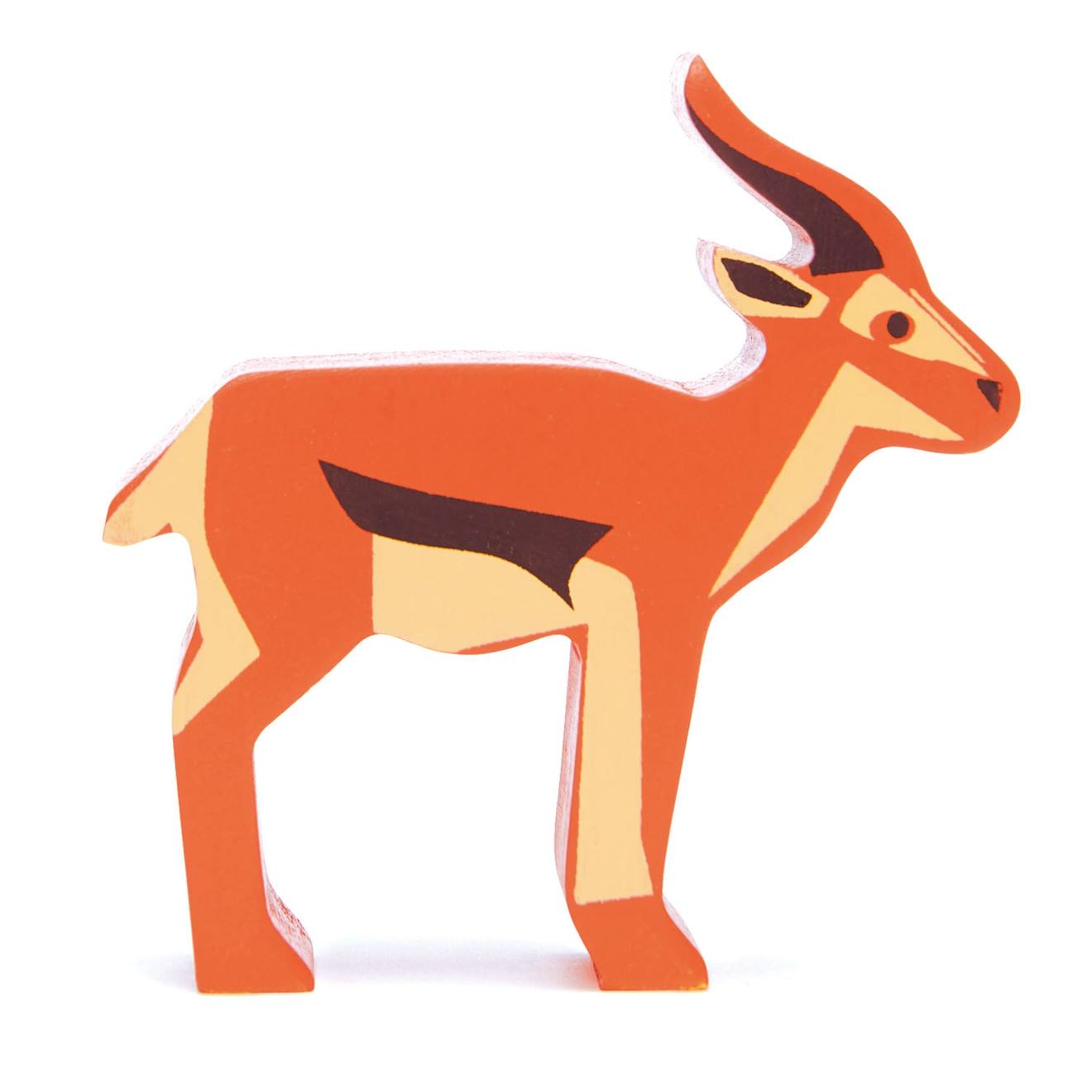 Figurine Antilope En Bois Orange