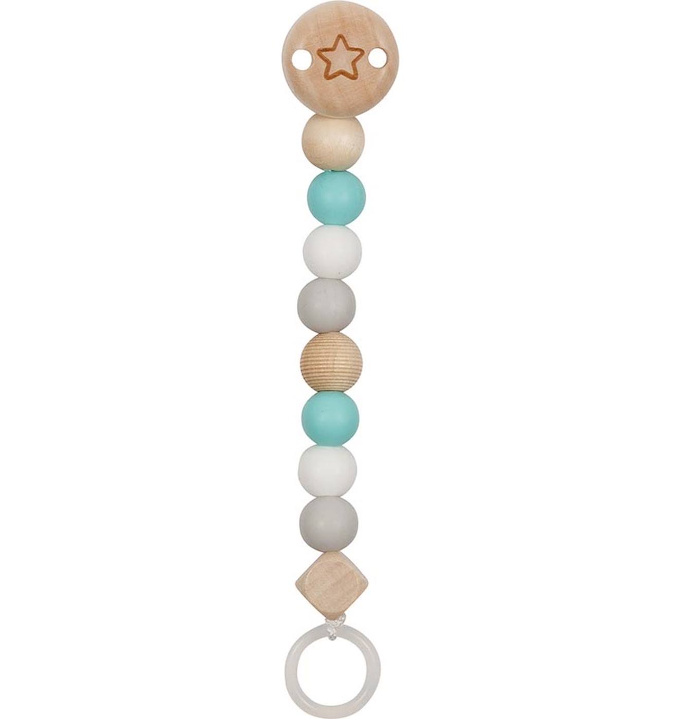 Accroche-tétine Étoile Turquoise Bleu