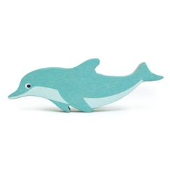 Jouet-Figurine dauphin en bois