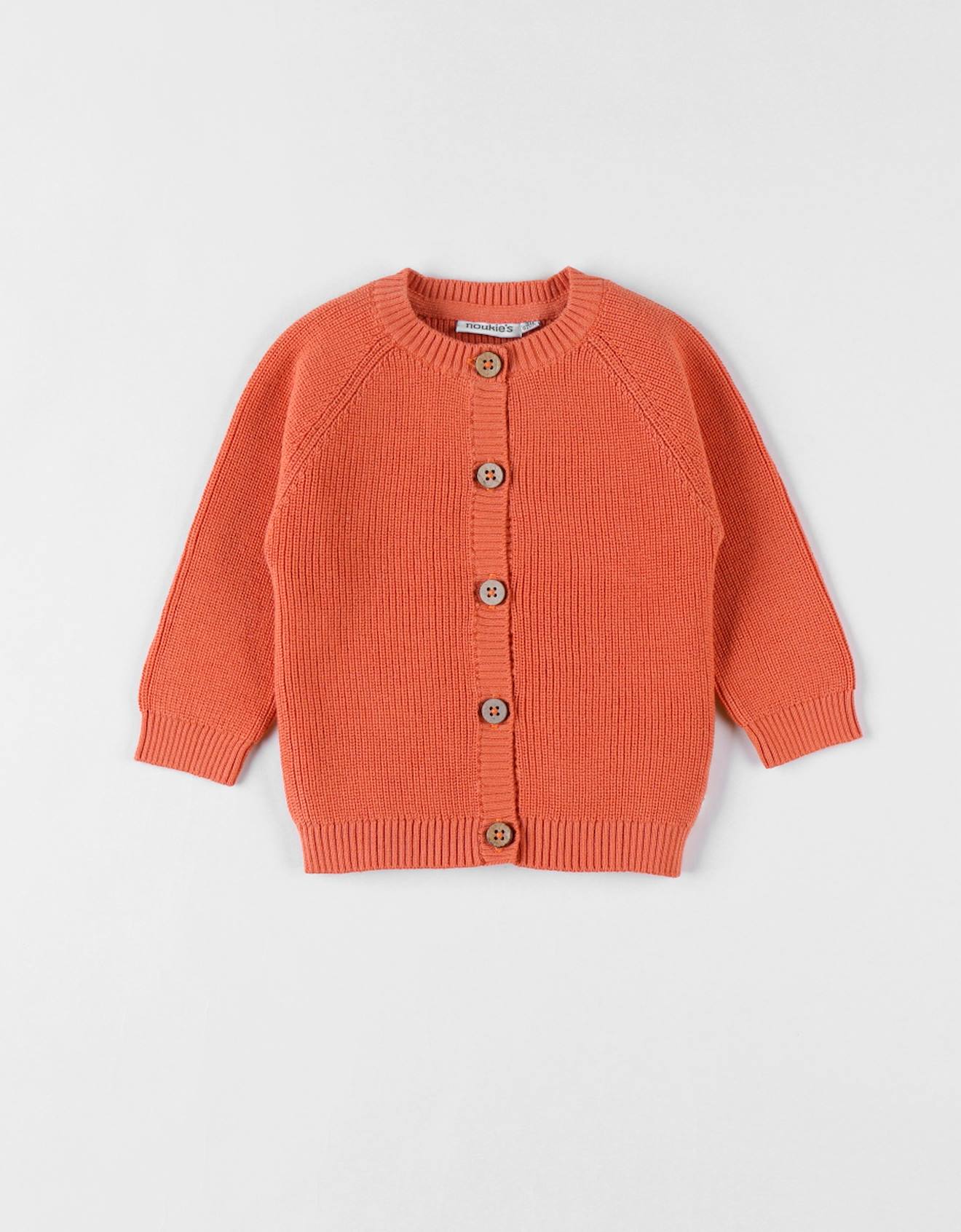 Cardigan En Tricot Fin Orange