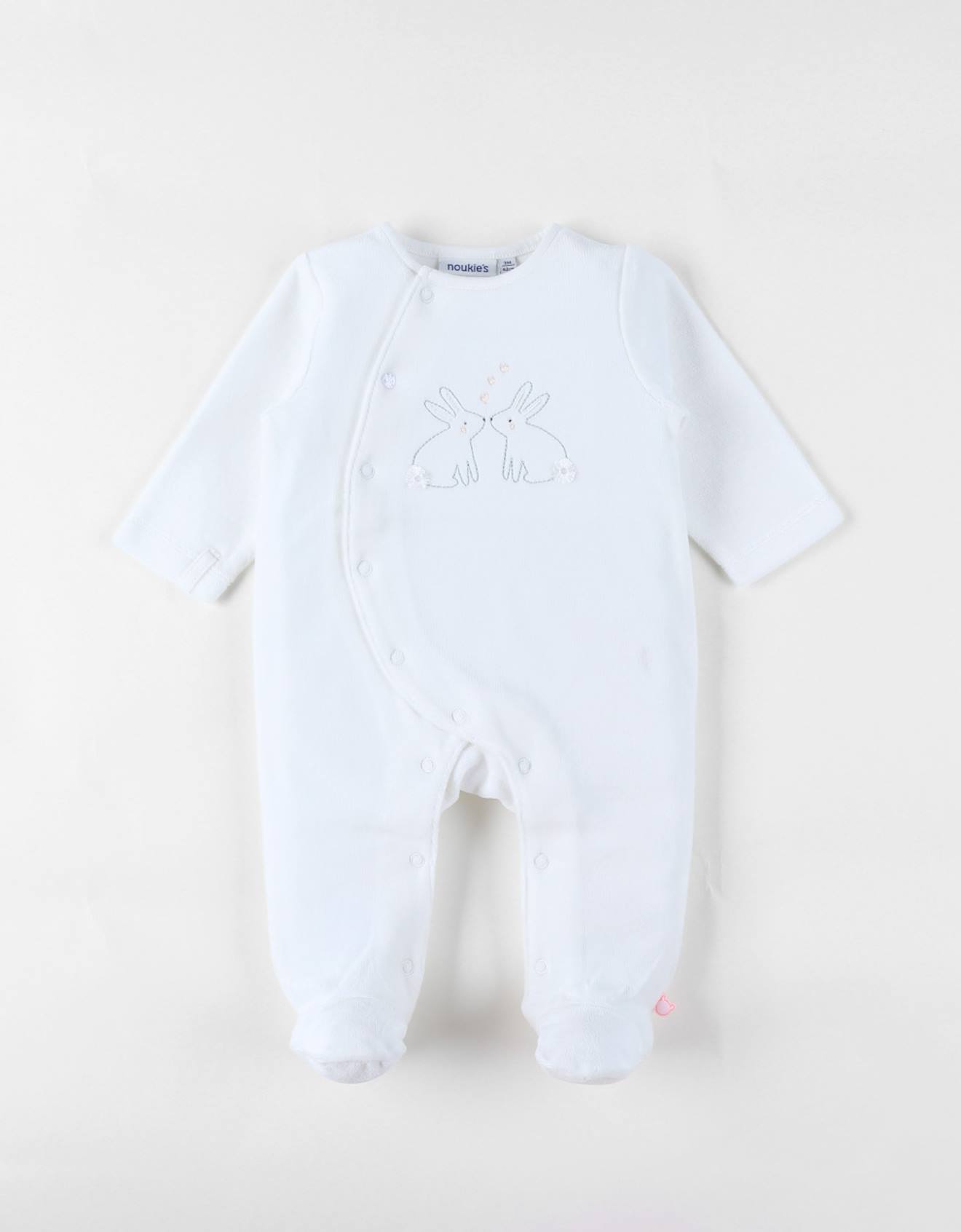 Pyjama Bébé Velours Blanc