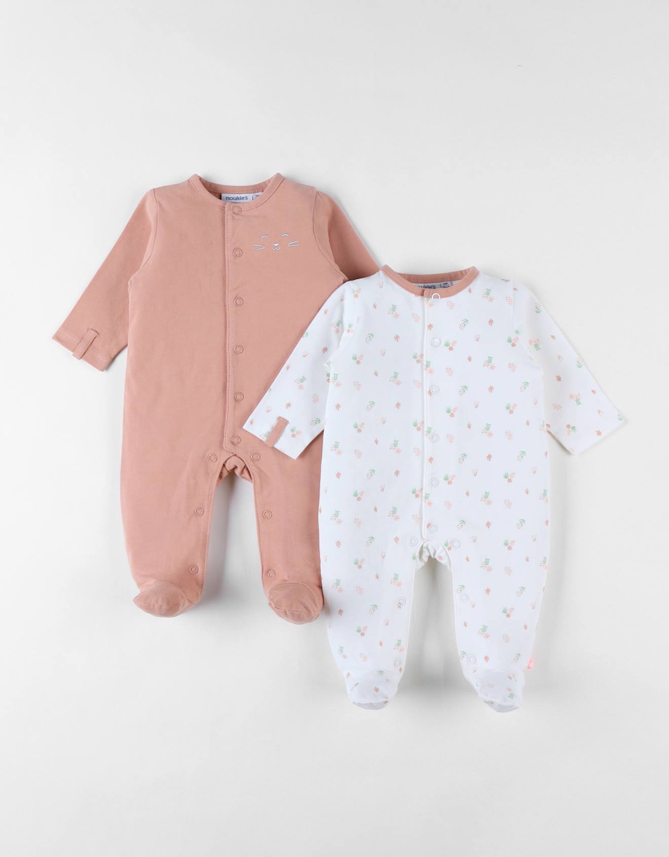 Lot De 2 Pyjamas 1 Pièce Rose