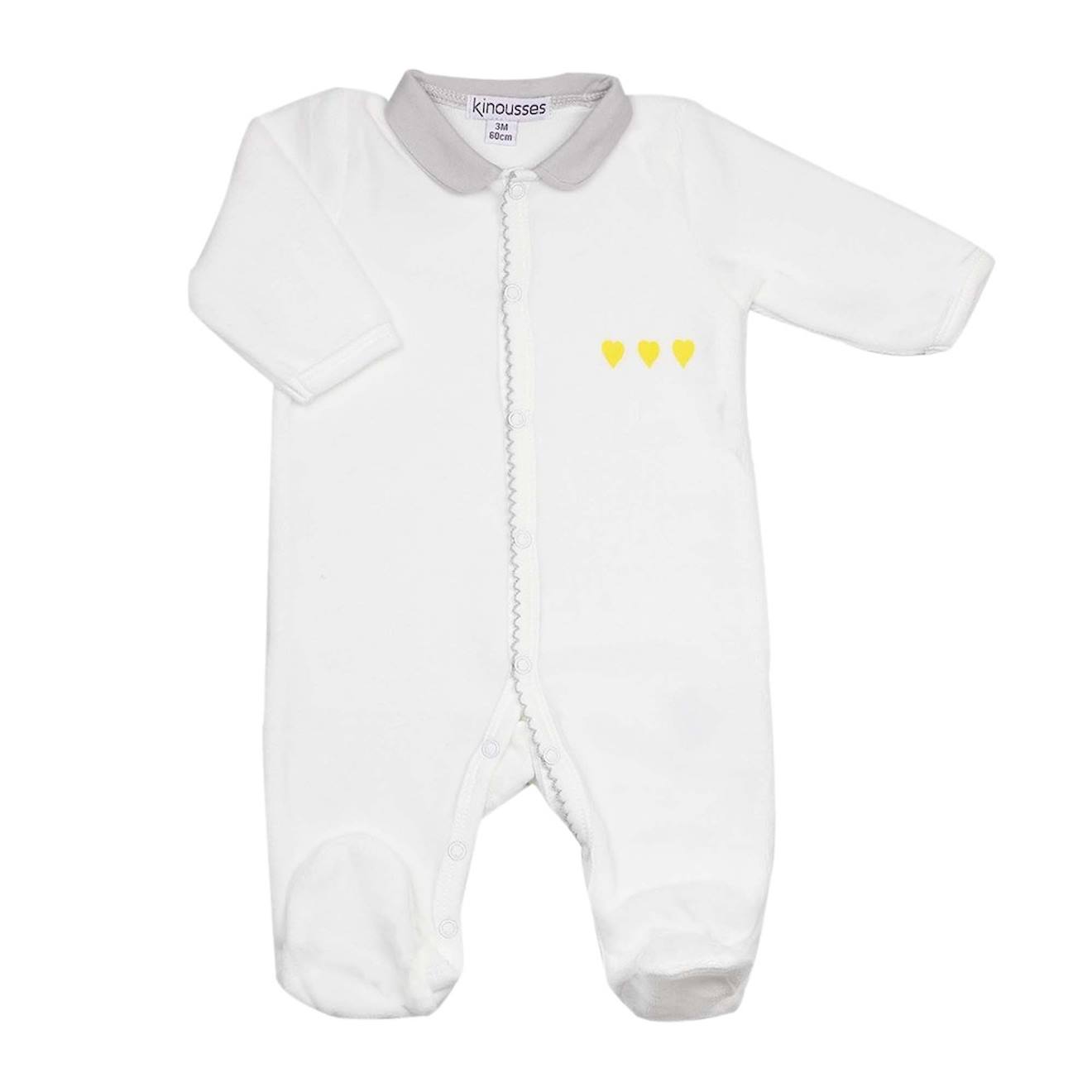 Dors Bien Motif 3 Petits Coeurs Blanc
