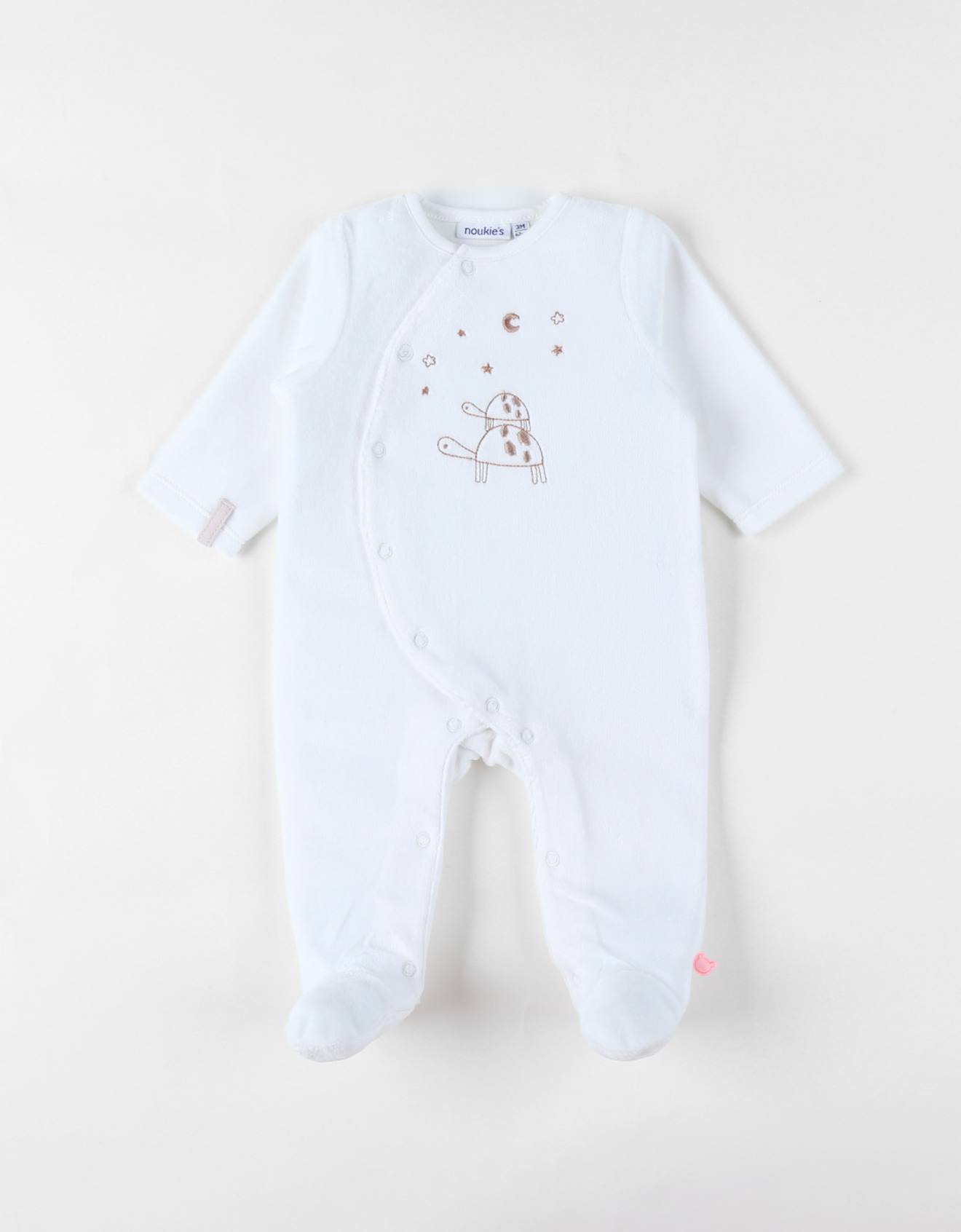 Pyjama Bébé Velours Côtelé Blanc