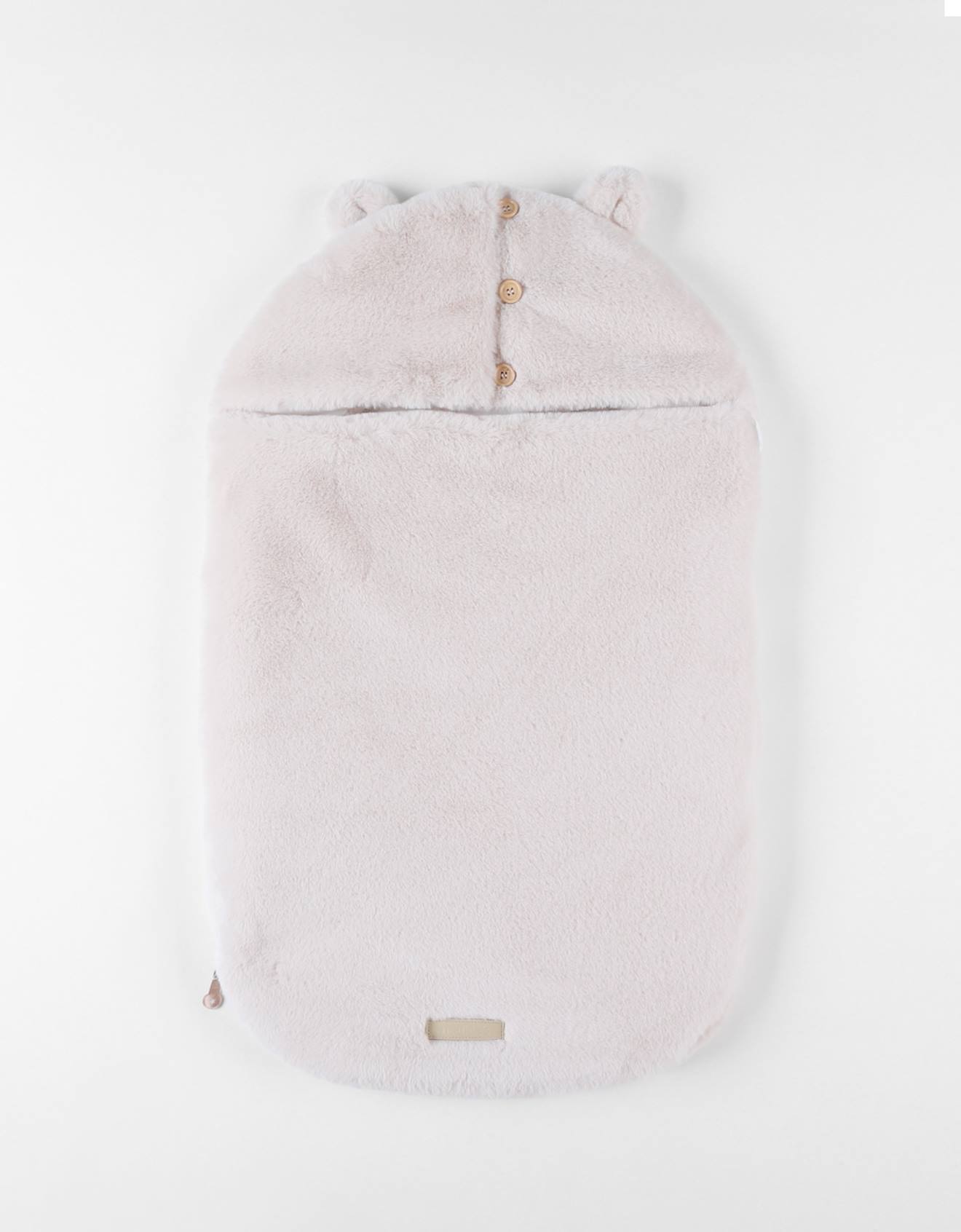 Nid D'ange Jersey Et Fausse Fourrure Sable