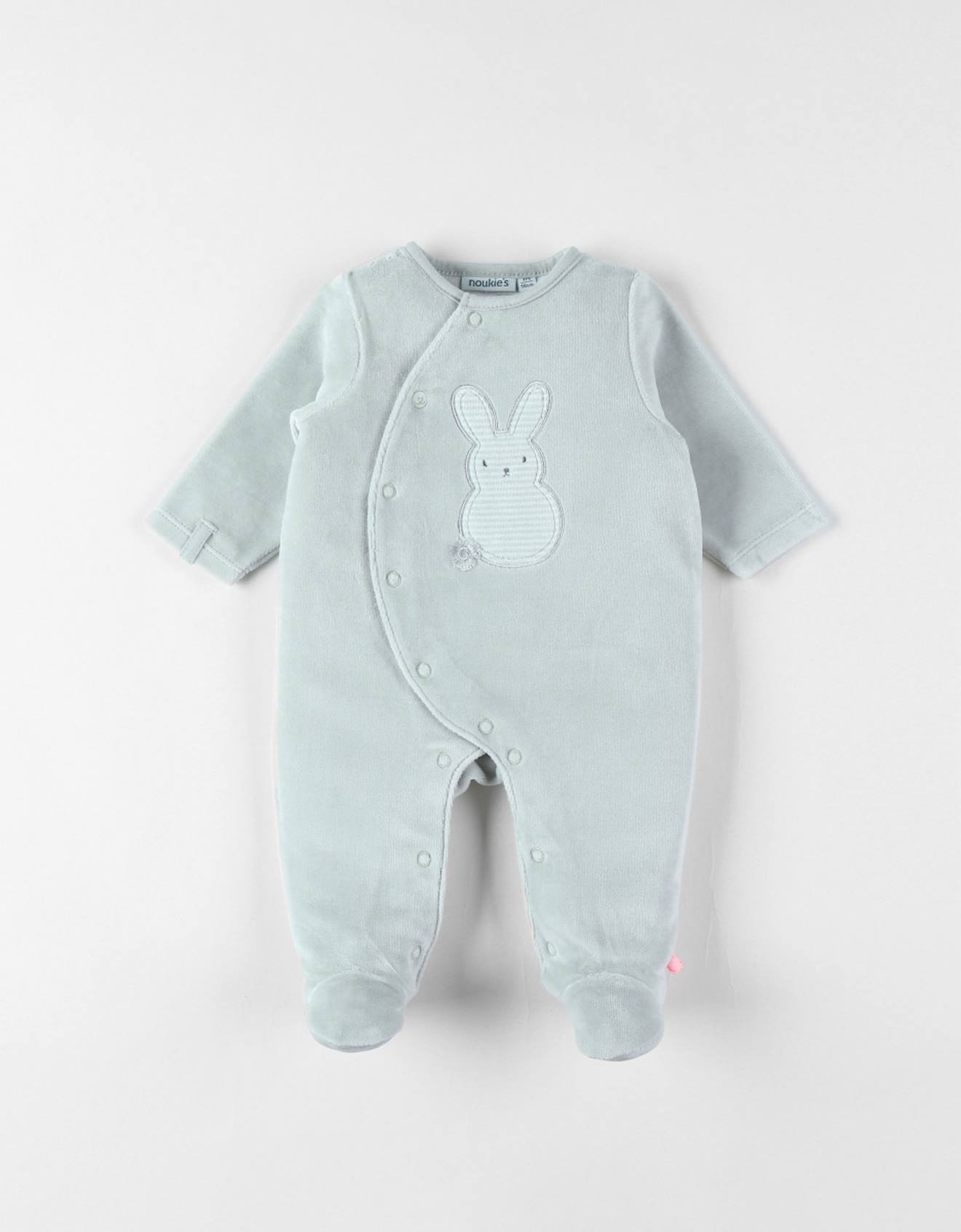 Pyjama En Velours Côtelé Lapin Turquoise