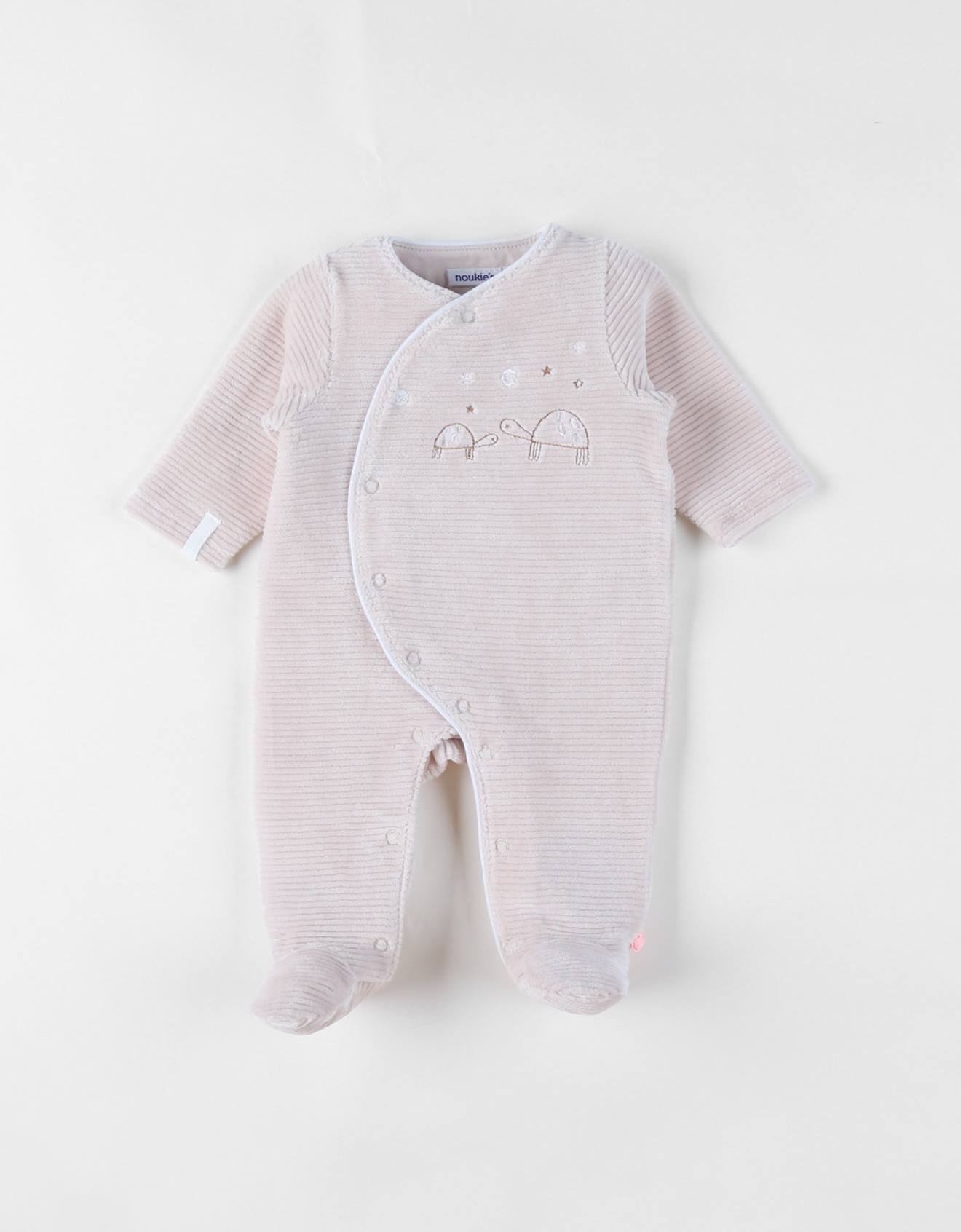 Pyjama Bébé Velours Côtelé Beige