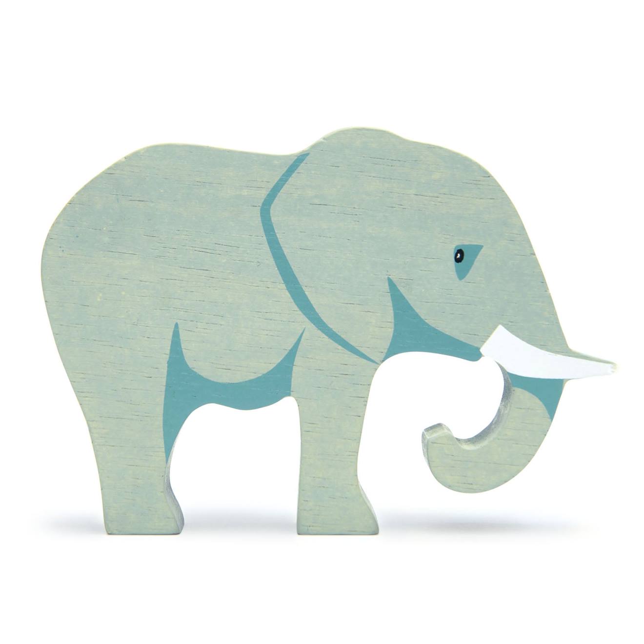 Eléphant En Bois Gris