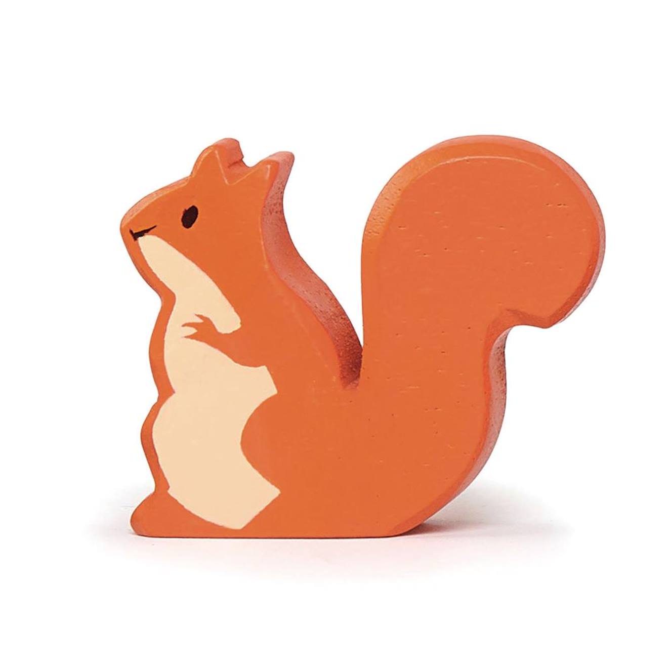 Figurine Ecureuil En Bois Orange