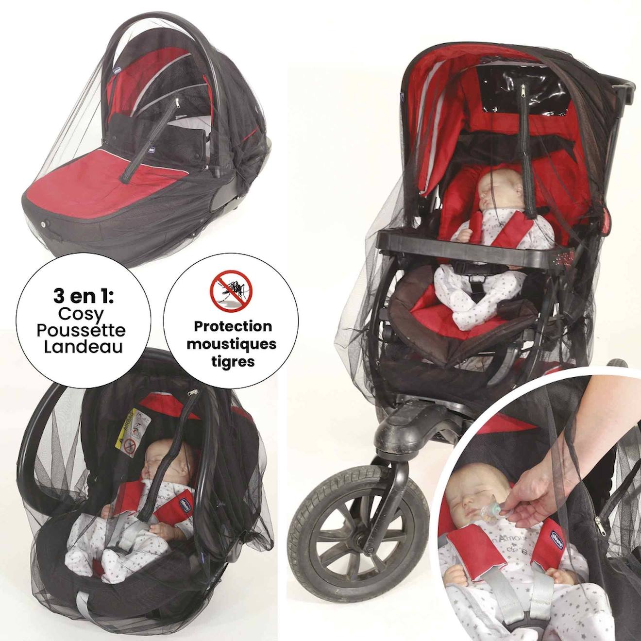Moustiquaire Bébé Noir