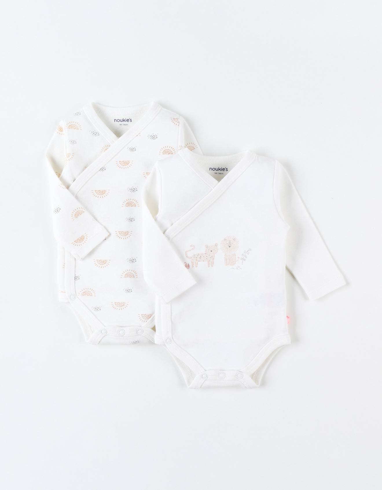 Noukies - Set De 2 Bodies Croisés Blanc