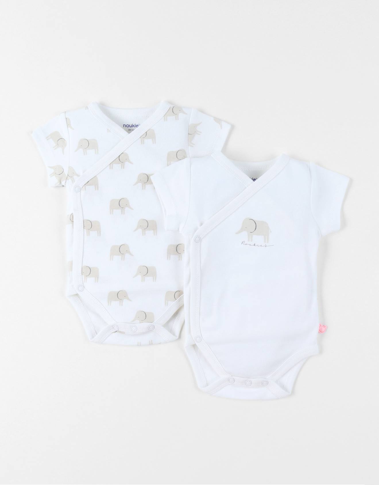 Noukies - Set De 2 Bodys Coton Blanc
