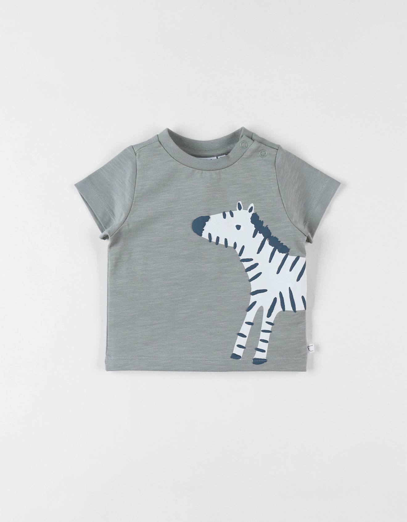 T-shirt Zèbre À Courtes Manches Vert