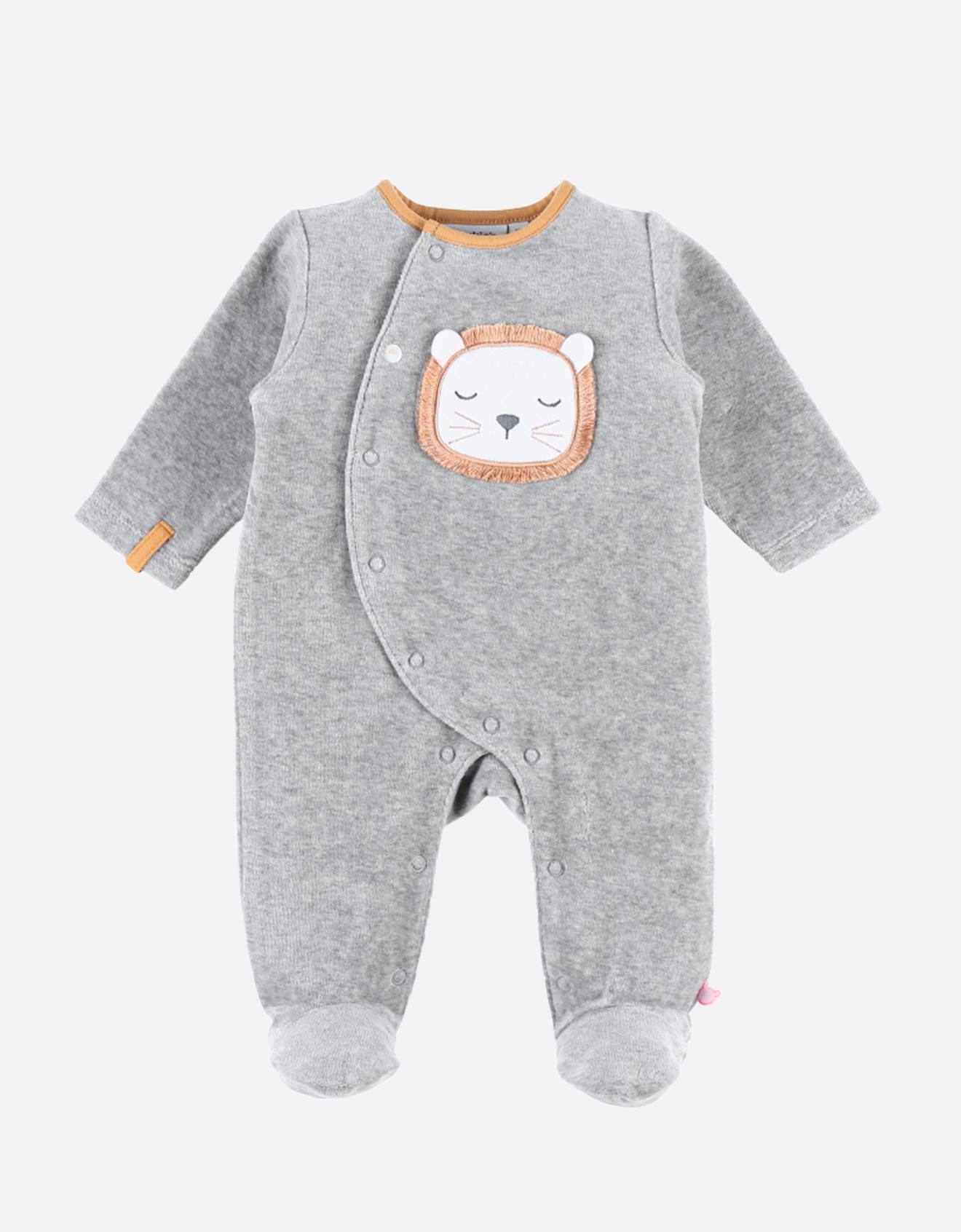 Pyjama 1-pièce Babou En Velours Gris