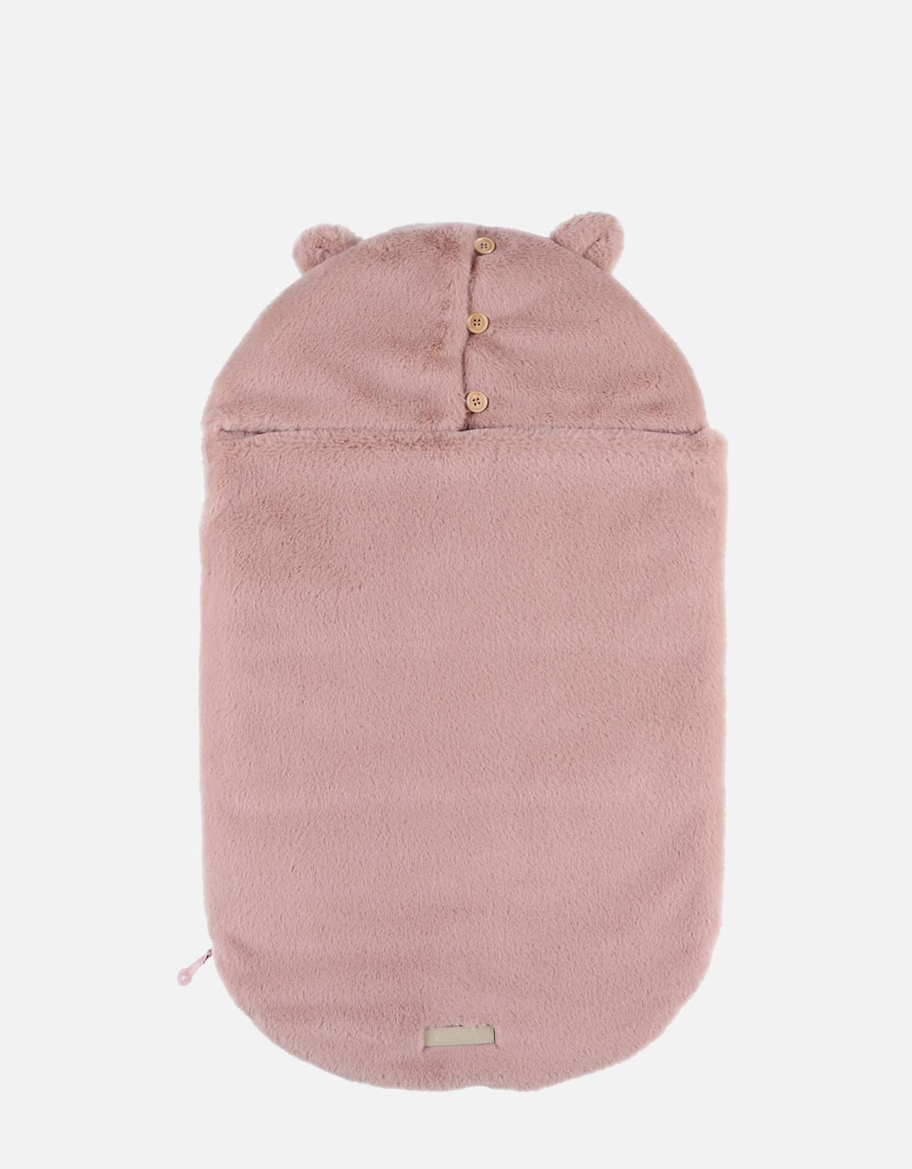 Nid D'ange Jersey Et Fausse Fourrure Rose Poudré