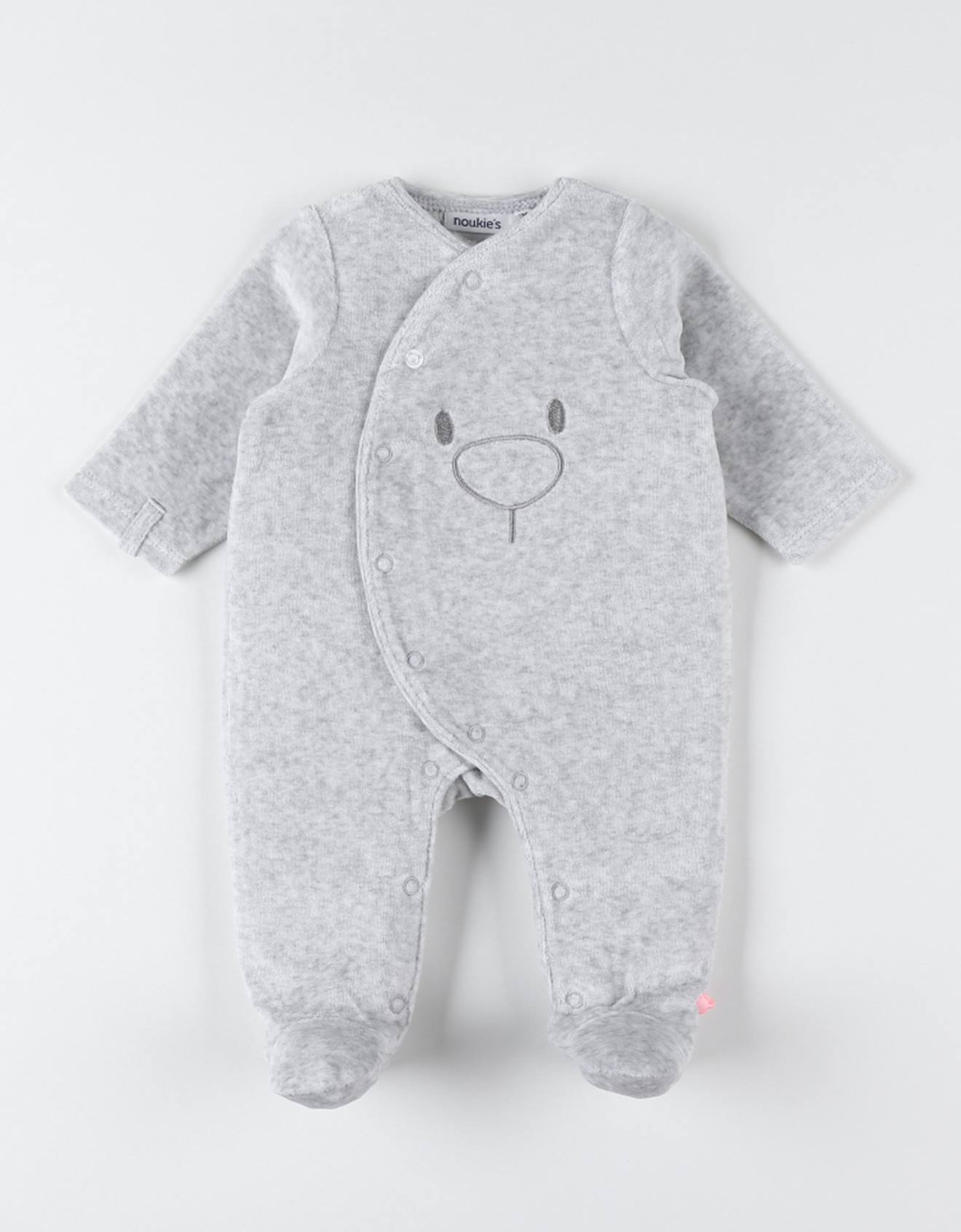 Pyjama Dors-bien En Velours Chiné Gris