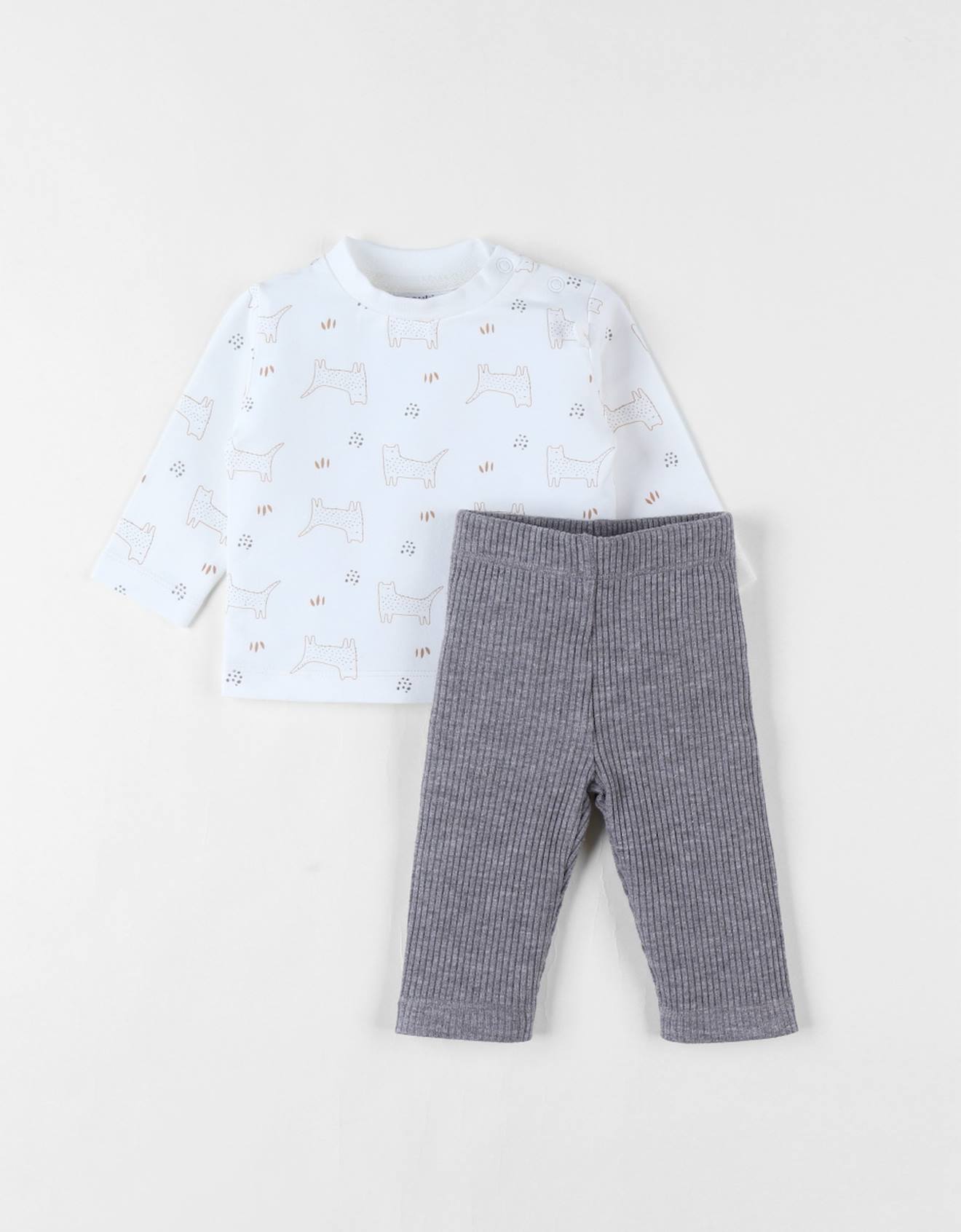 Lot T-shirt + Legging Jersey Blanc