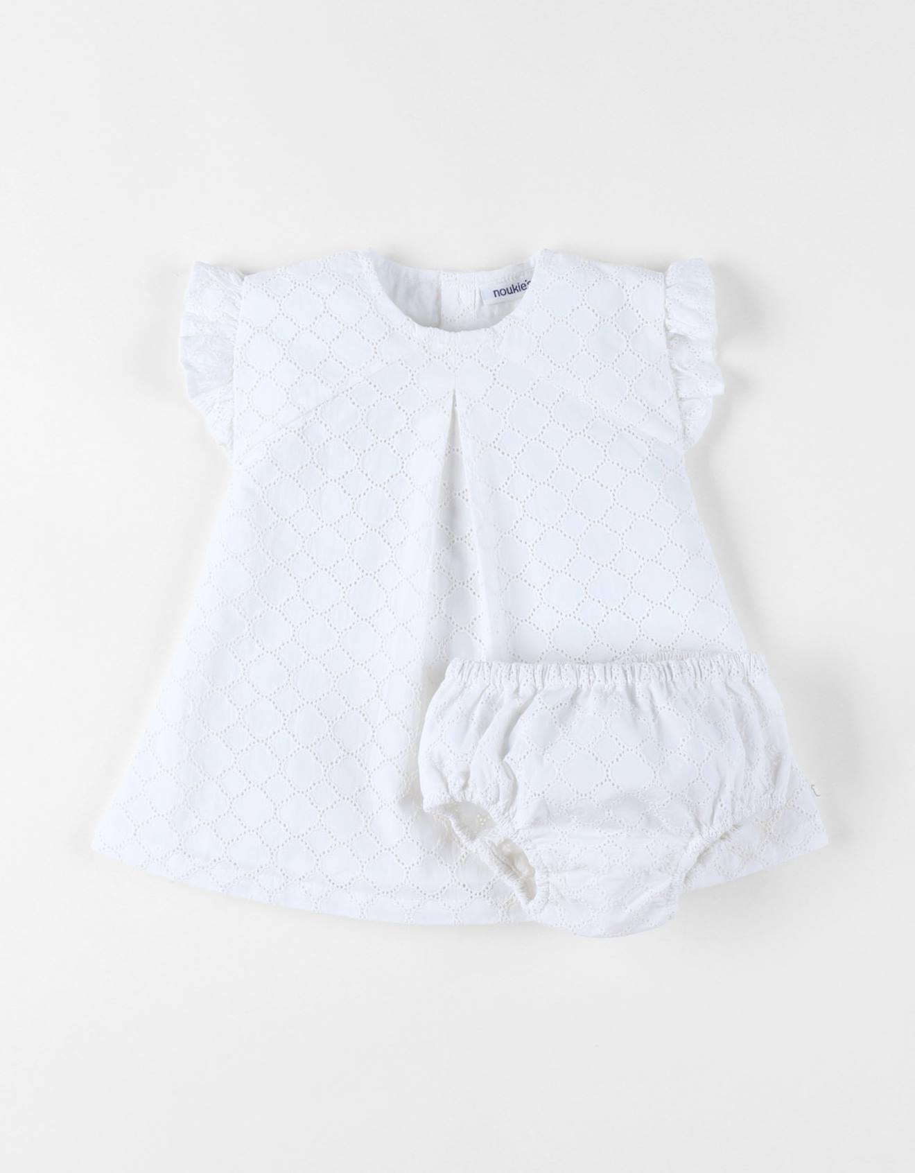 Robe Avec Bloomer Broderie Anglaise Blanc