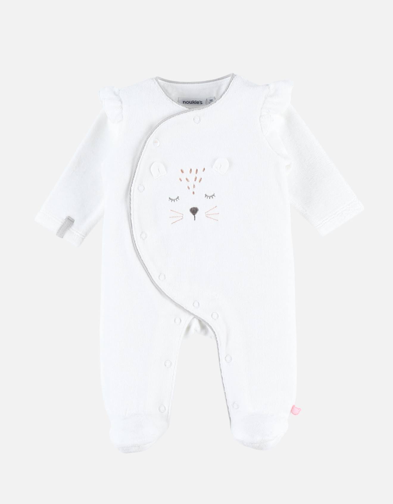 Pyjama 1-pièce Kendi En Velours Blanc