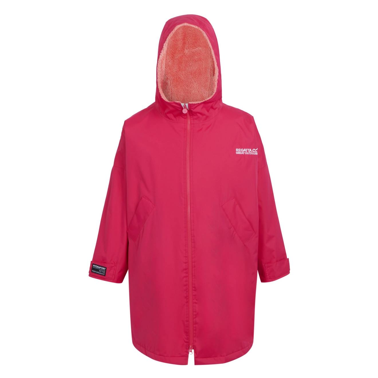 Peignoir À Langer Imperméable Polyester Rose Fluo / Rose Coquillage
