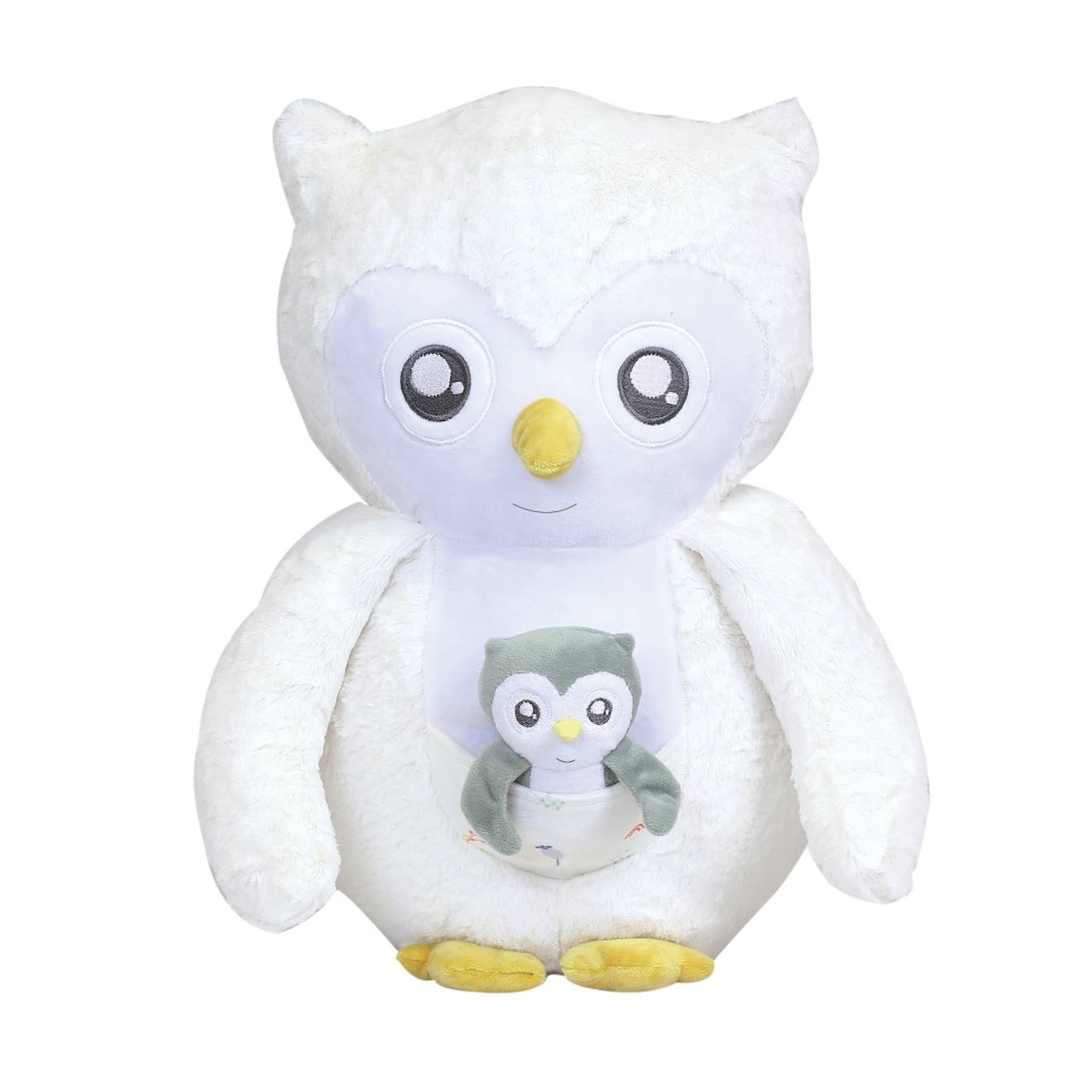 Grande Peluche Chouette Blanc