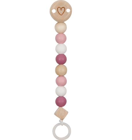 Goki - Accroche Tétine Cœur Rose