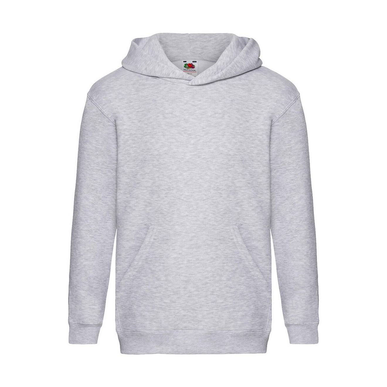 Sweat À Capuche En Coton Peigné De Qualité Supérieure Premium Gris Chiné