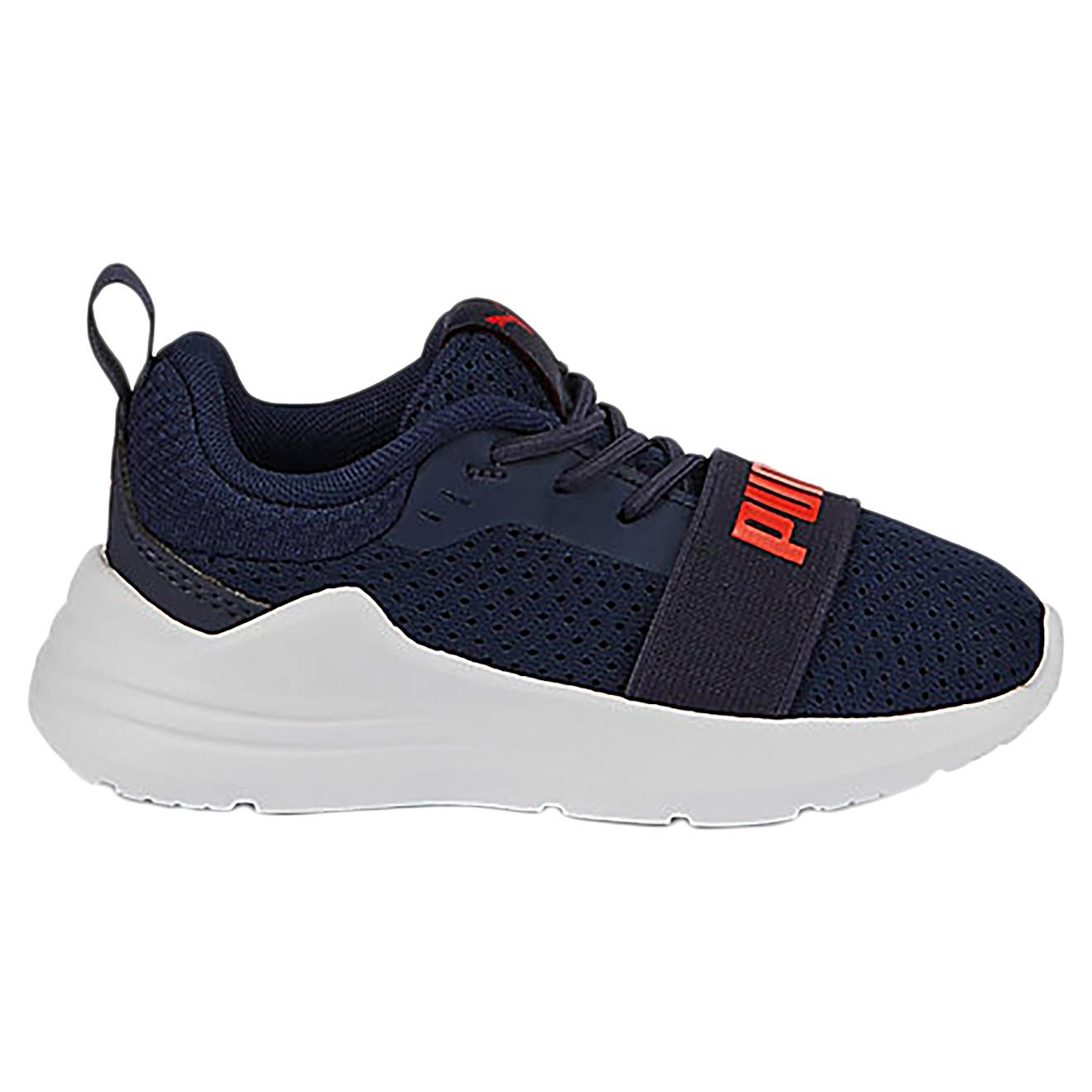 Puma - Baskets Basses À Lacets Marine Rouge