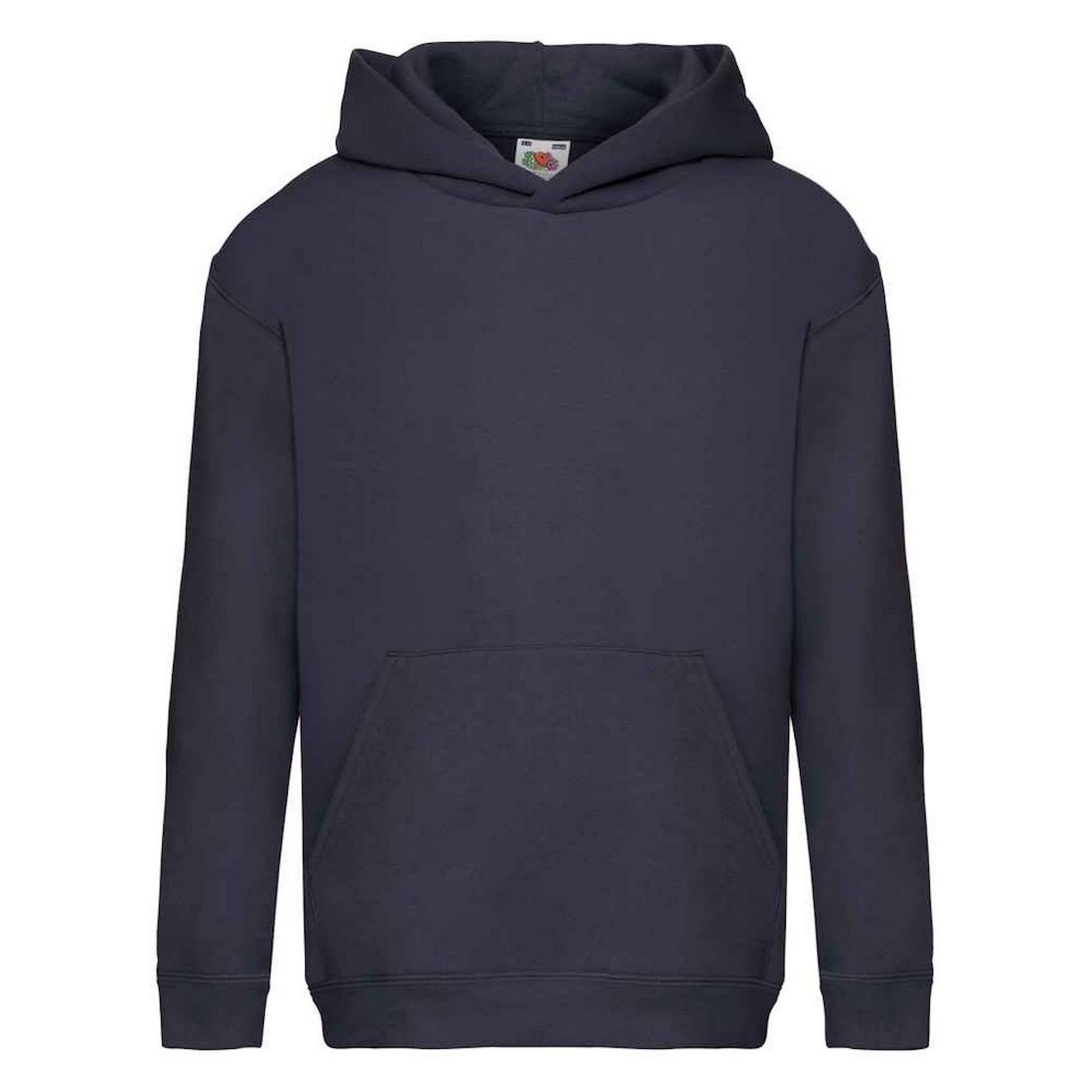 Sweat À Capuche En Coton Peigné De Qualité Supérieure Premium Bleu Marine Sombre