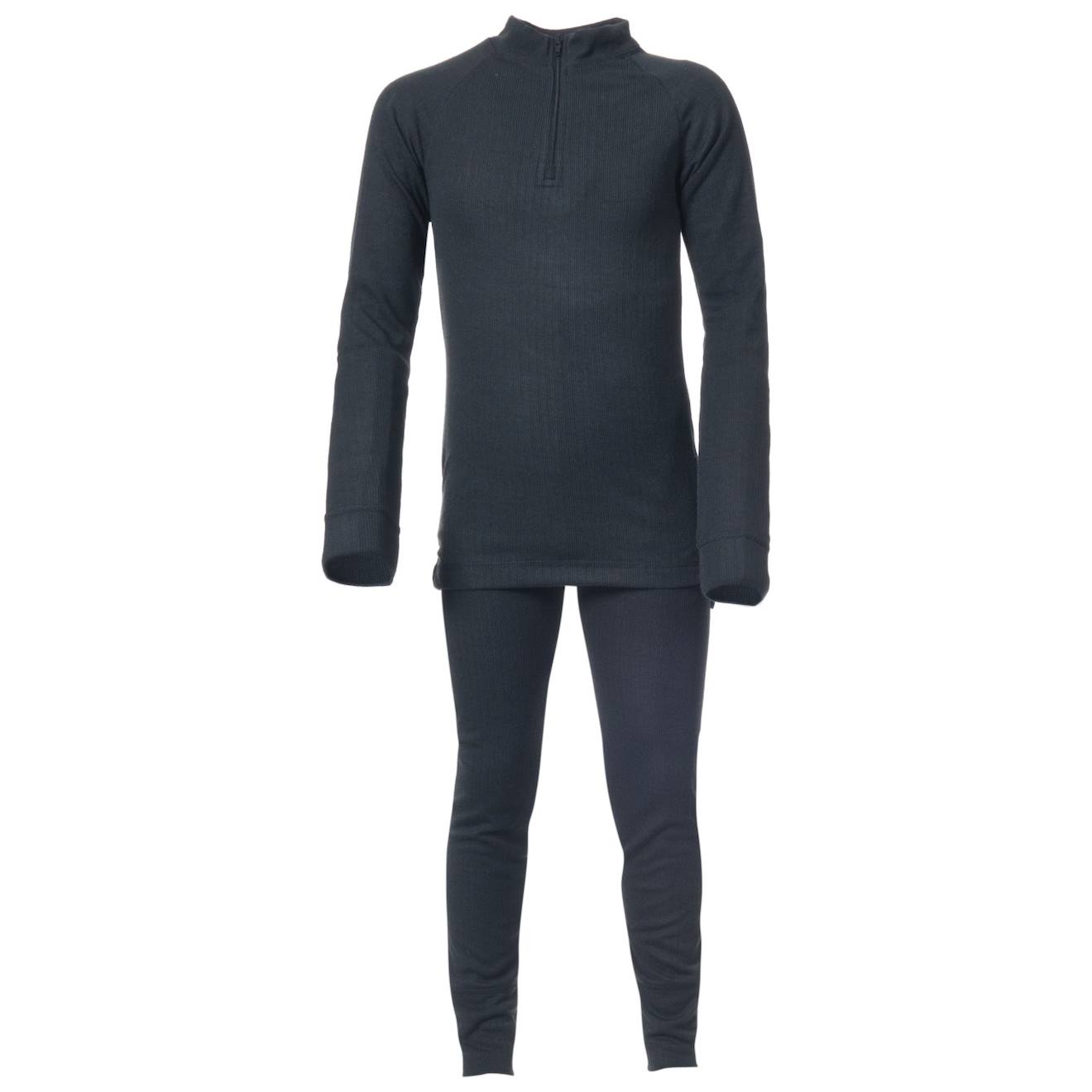 Ensemble De T-shirt Et Pantalon Thermique Polyester Unite360 Noir