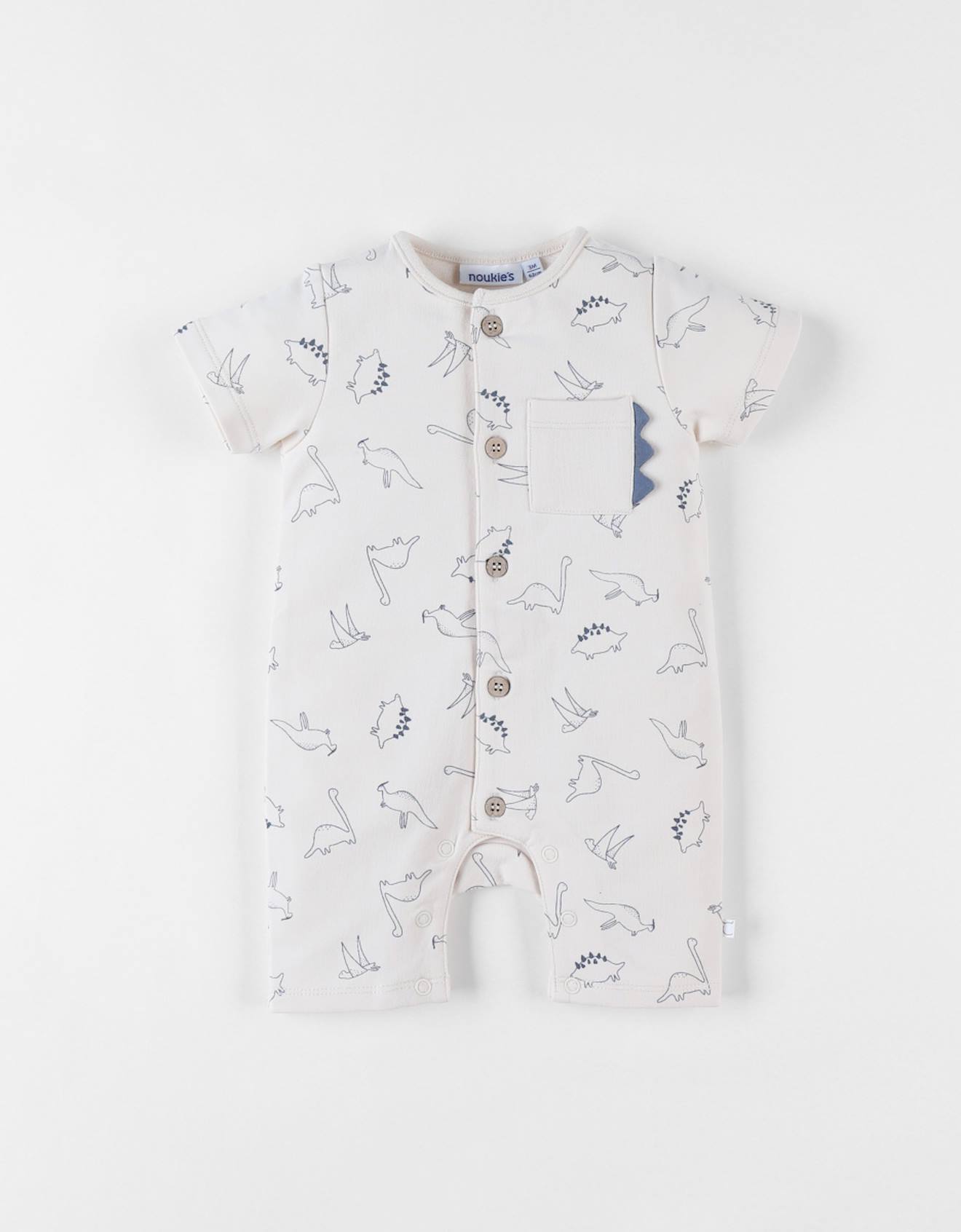Combishort Dino En Molleton Beige