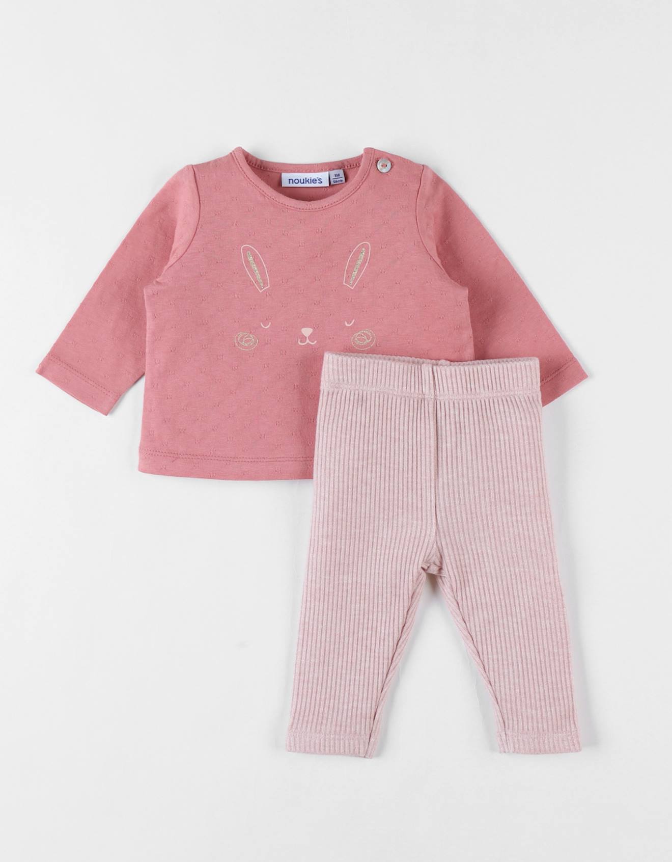 Lot T-shirt + Legging Jersey Rose