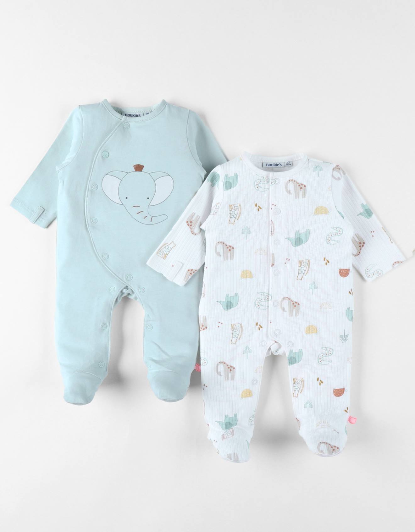 Noukies - Lot De 2 Pyjamas Bébé Jersey Blanc