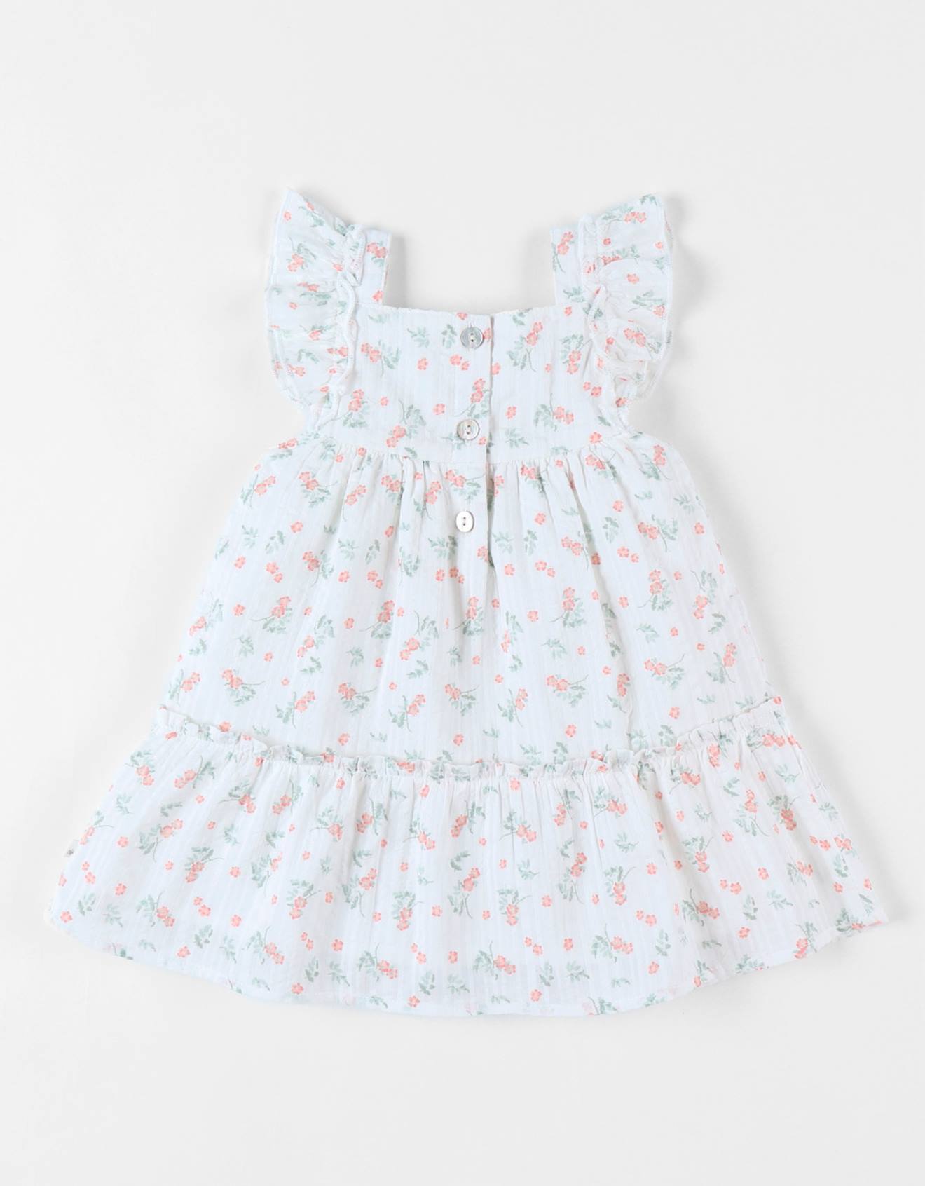 Noukies - Robe Évasée Fleurie Blanc