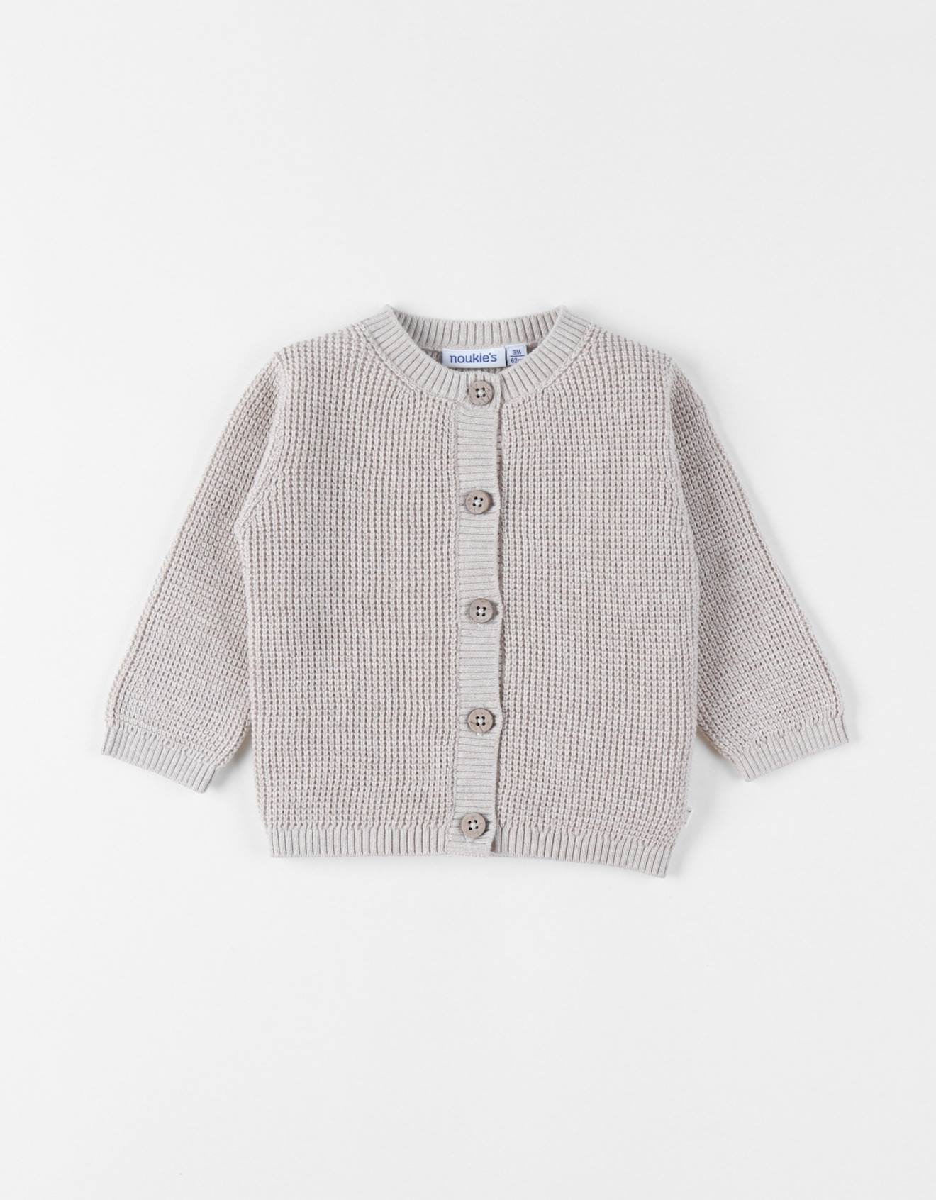 Cardigan En Tricot Coton Beige