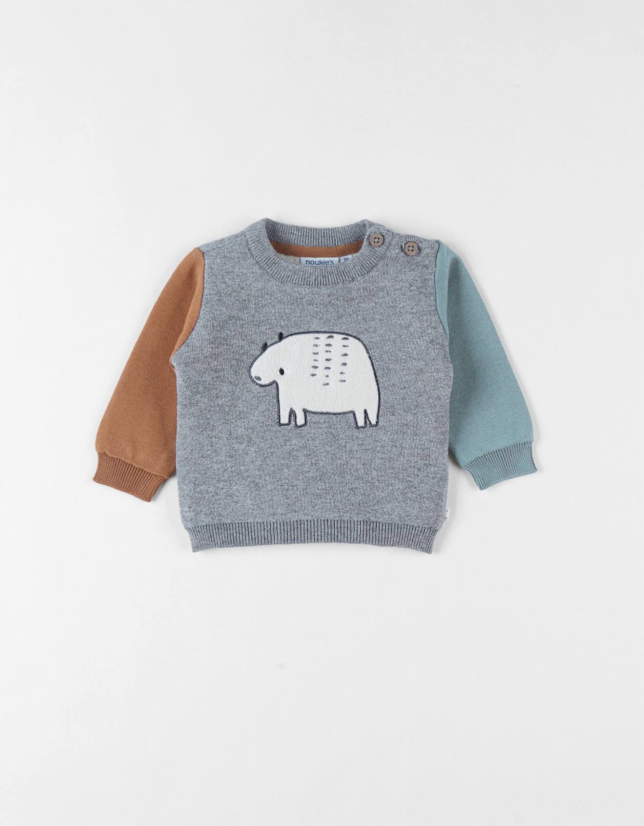 Pull En Tricot Ours Gris