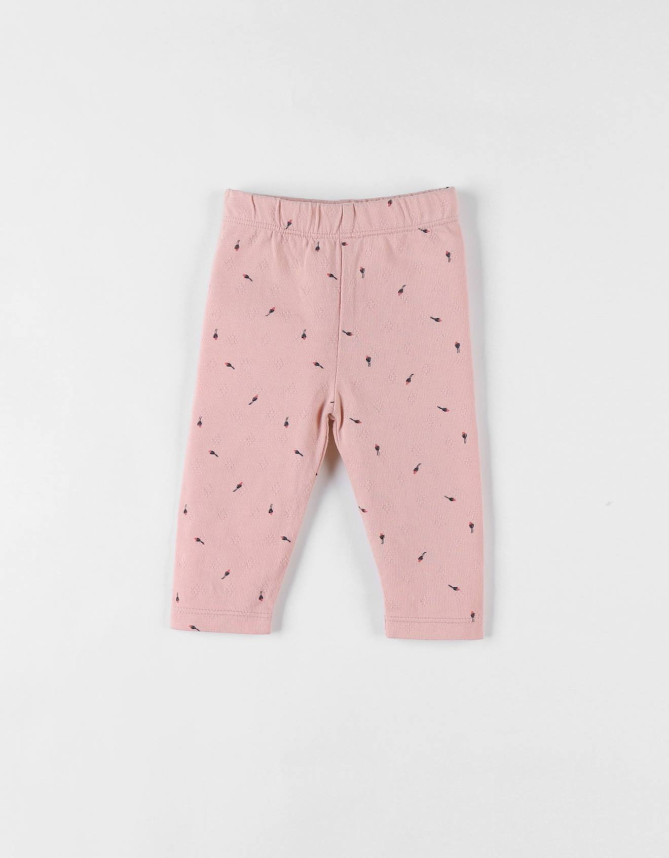 Legging Imprimé Fleuri Rose