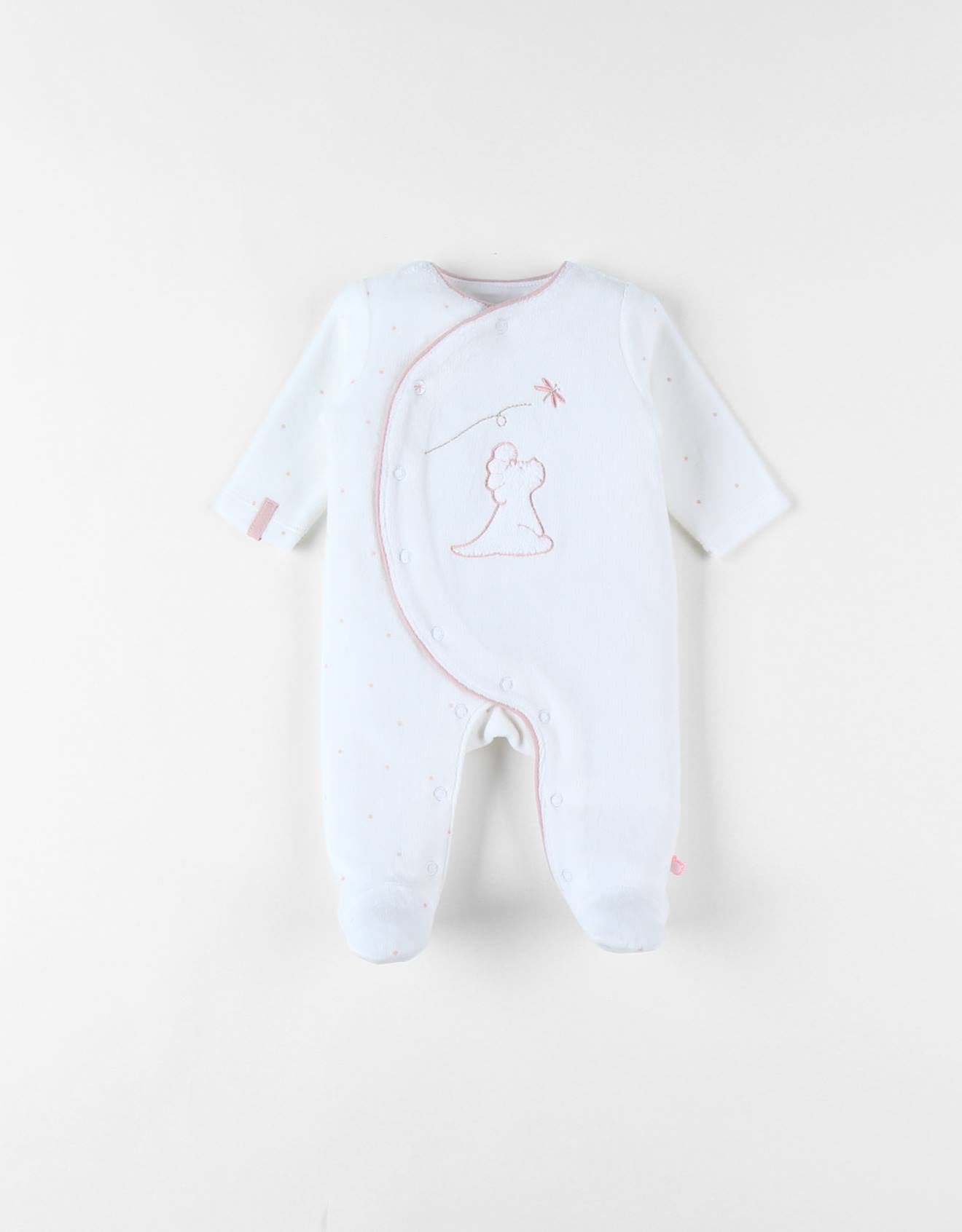 Pyjama 1 Pièce Popsie En Velours Blanc
