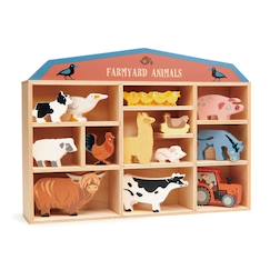 Jouet-Set animaux en bois ferme