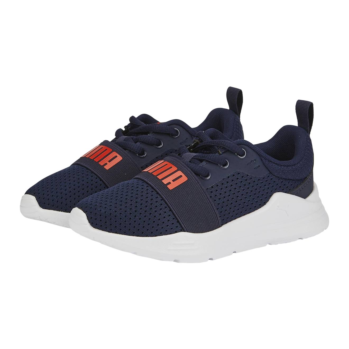Puma - Baskets Basses À Lacets Marine Rouge