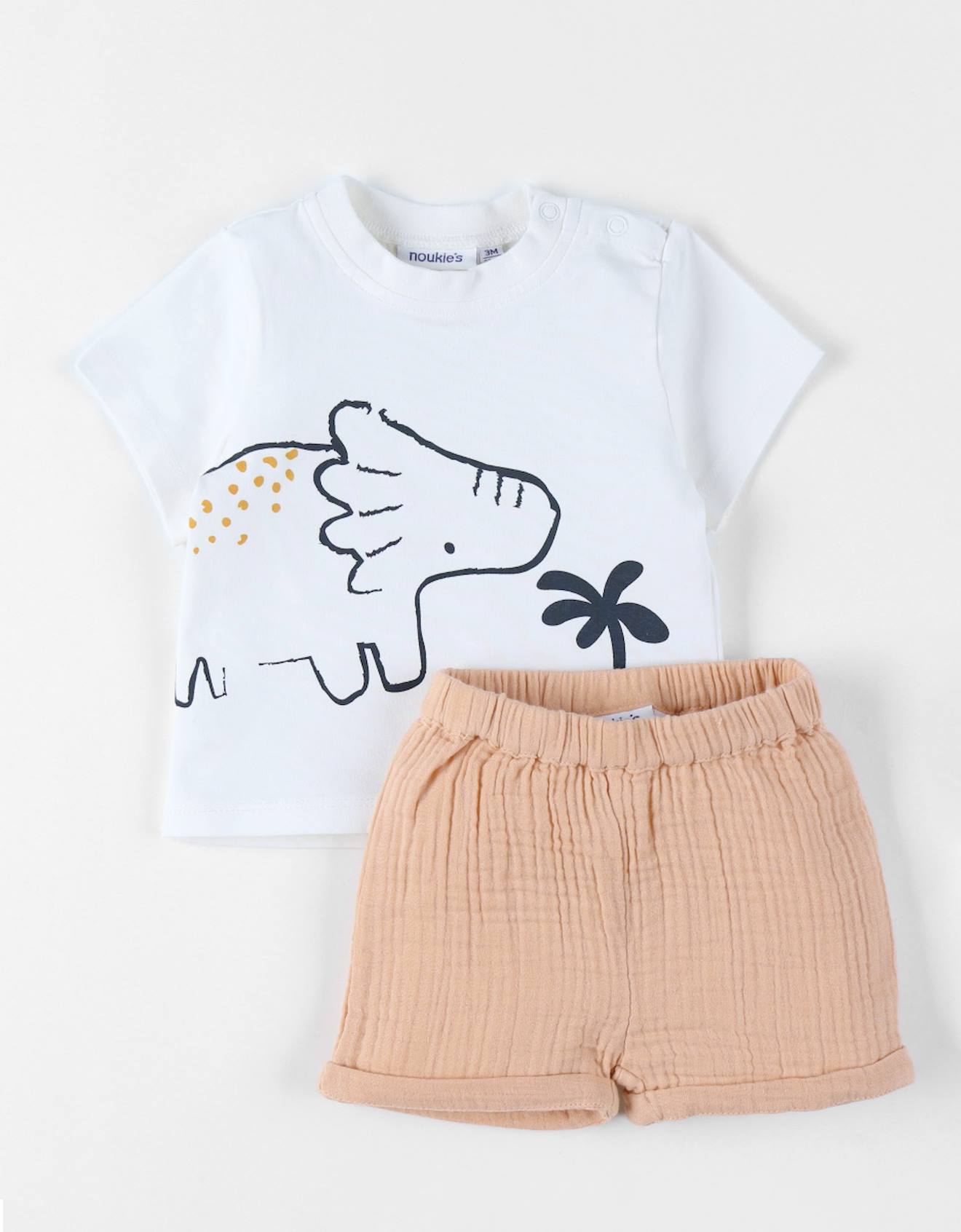 Ensemble T-shirt Avec Short Coton Blanc